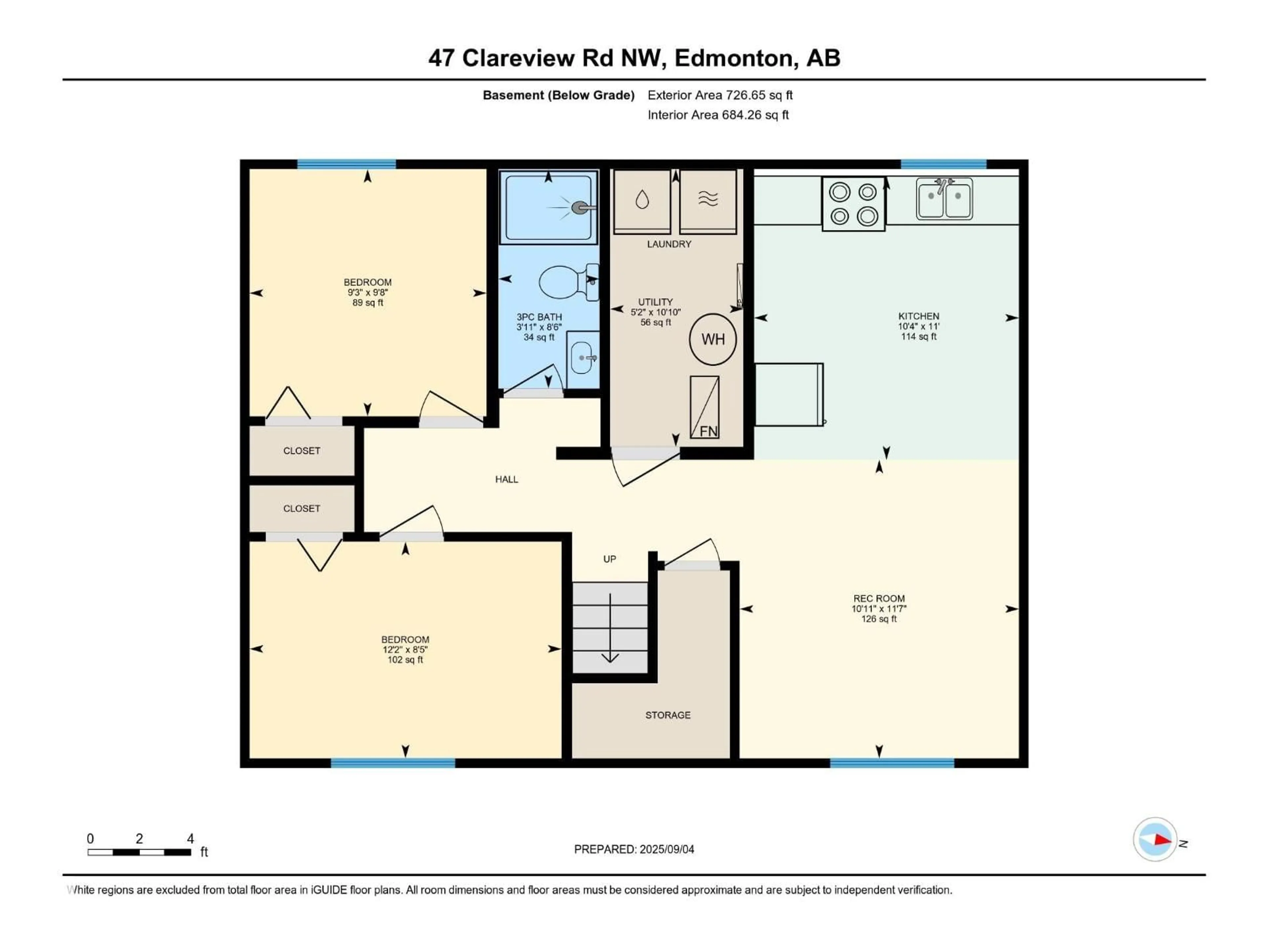 Floor plan for 47 CLAREVIEW RD, Edmonton Alberta T5A3X2