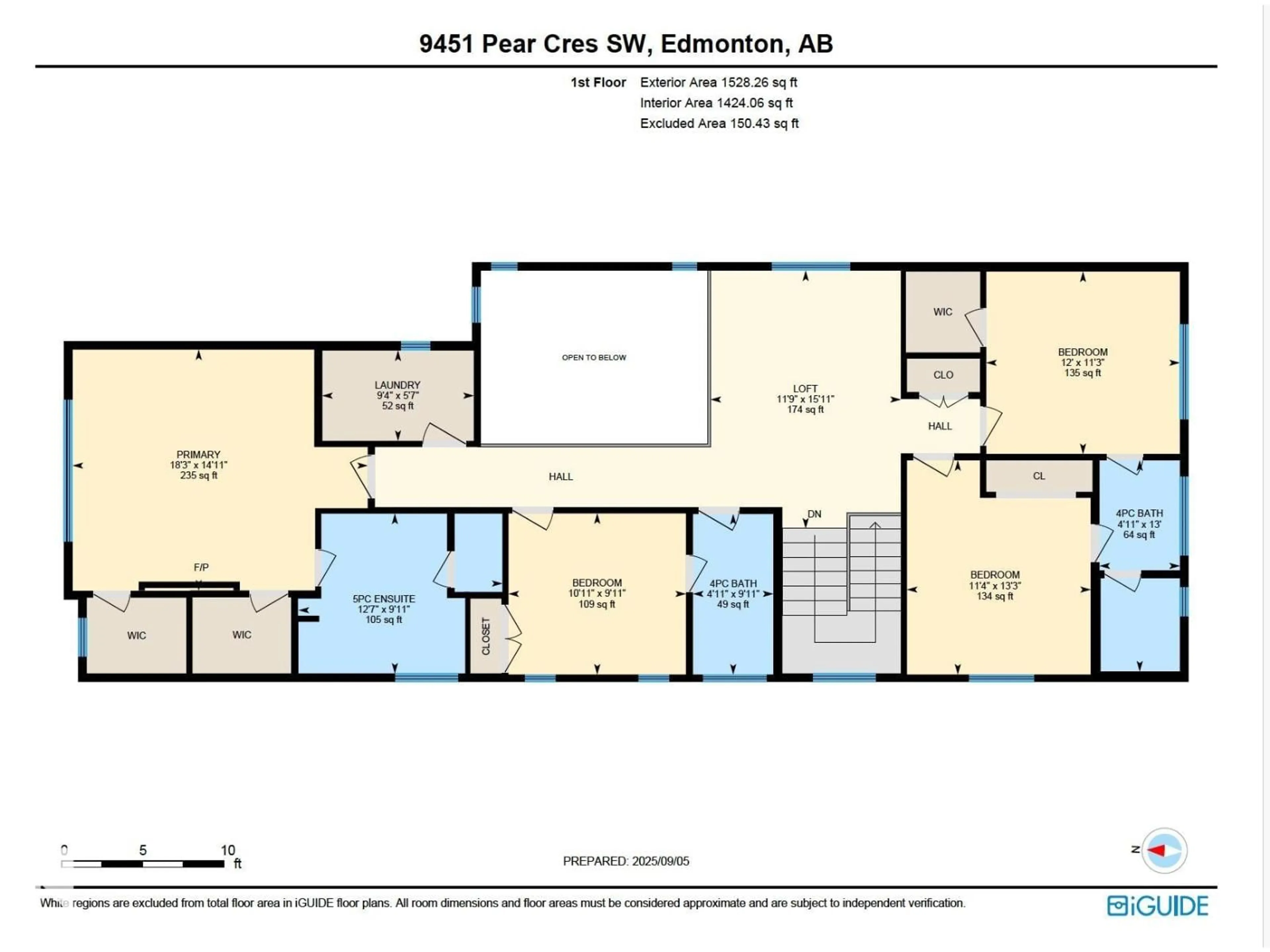Floor plan for 9451 PEAR CRESCENT, Edmonton Alberta T6X2Z5