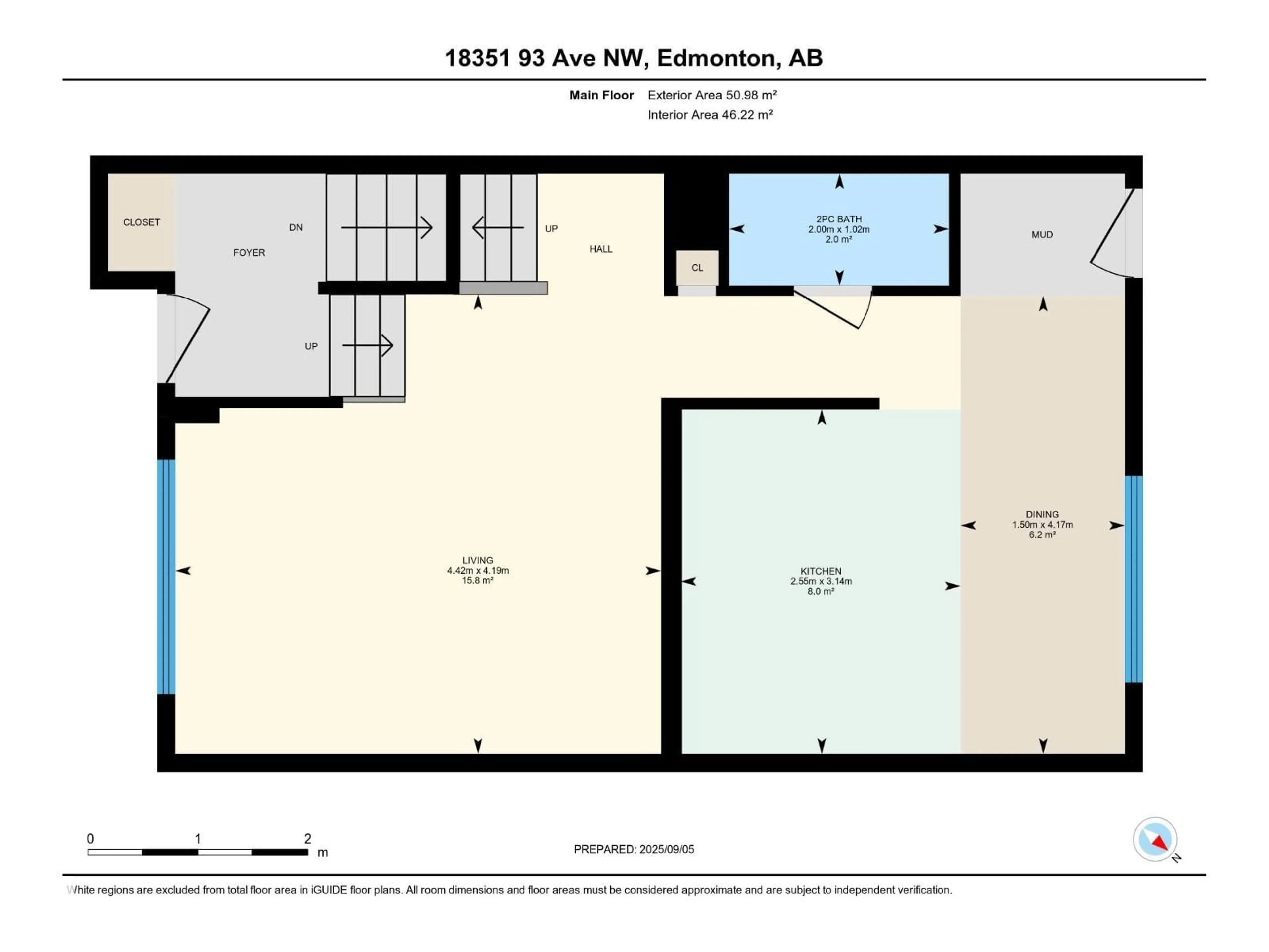 Floor plan for 18351 93 AV, Edmonton Alberta T5T1V2