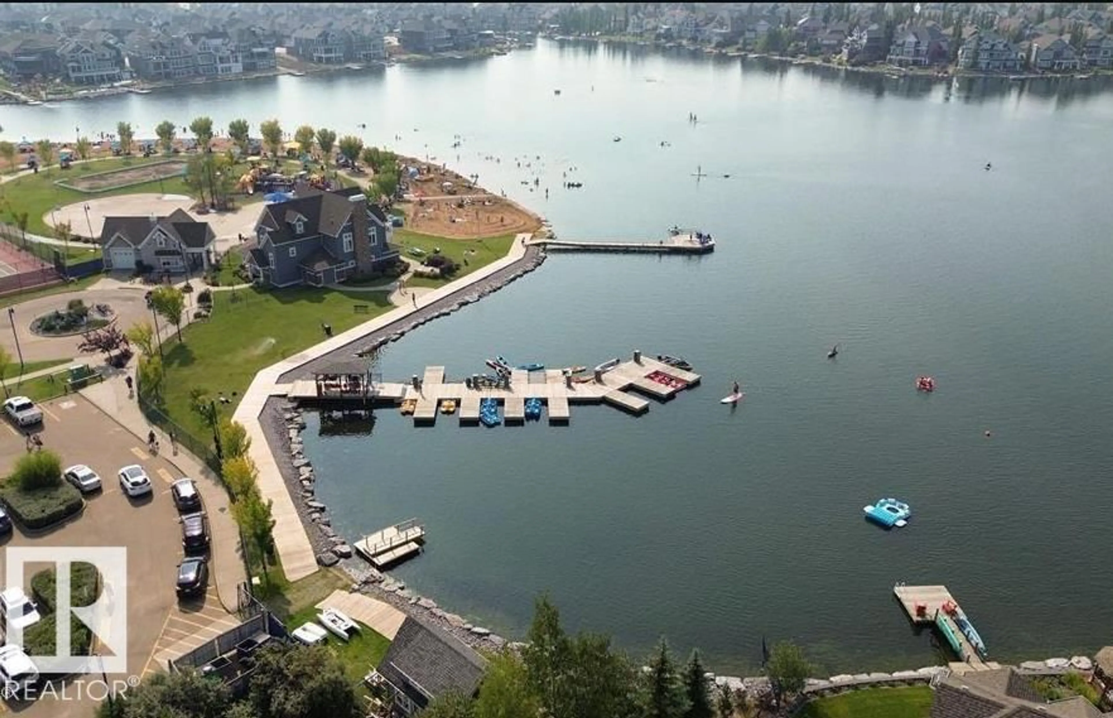 A pic from outside/outdoor area/front of a property/back of a property/a pic from drone, water/lake/river/ocean view for 30 - 9151 SHAW WY, Edmonton Alberta T6X1W7
