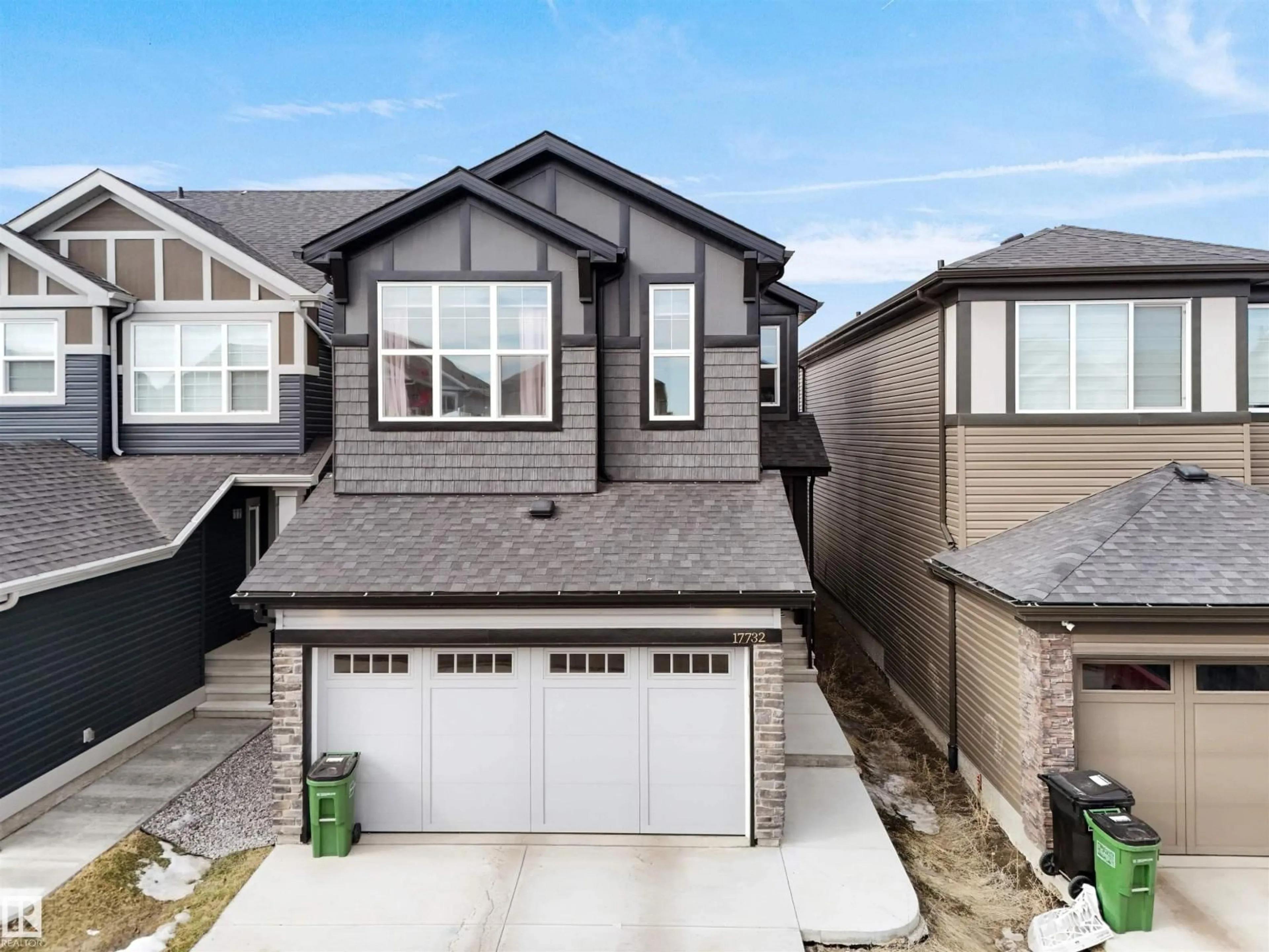 Home with vinyl exterior material, street for 17732 73 ST, Edmonton Alberta T5Z0V8