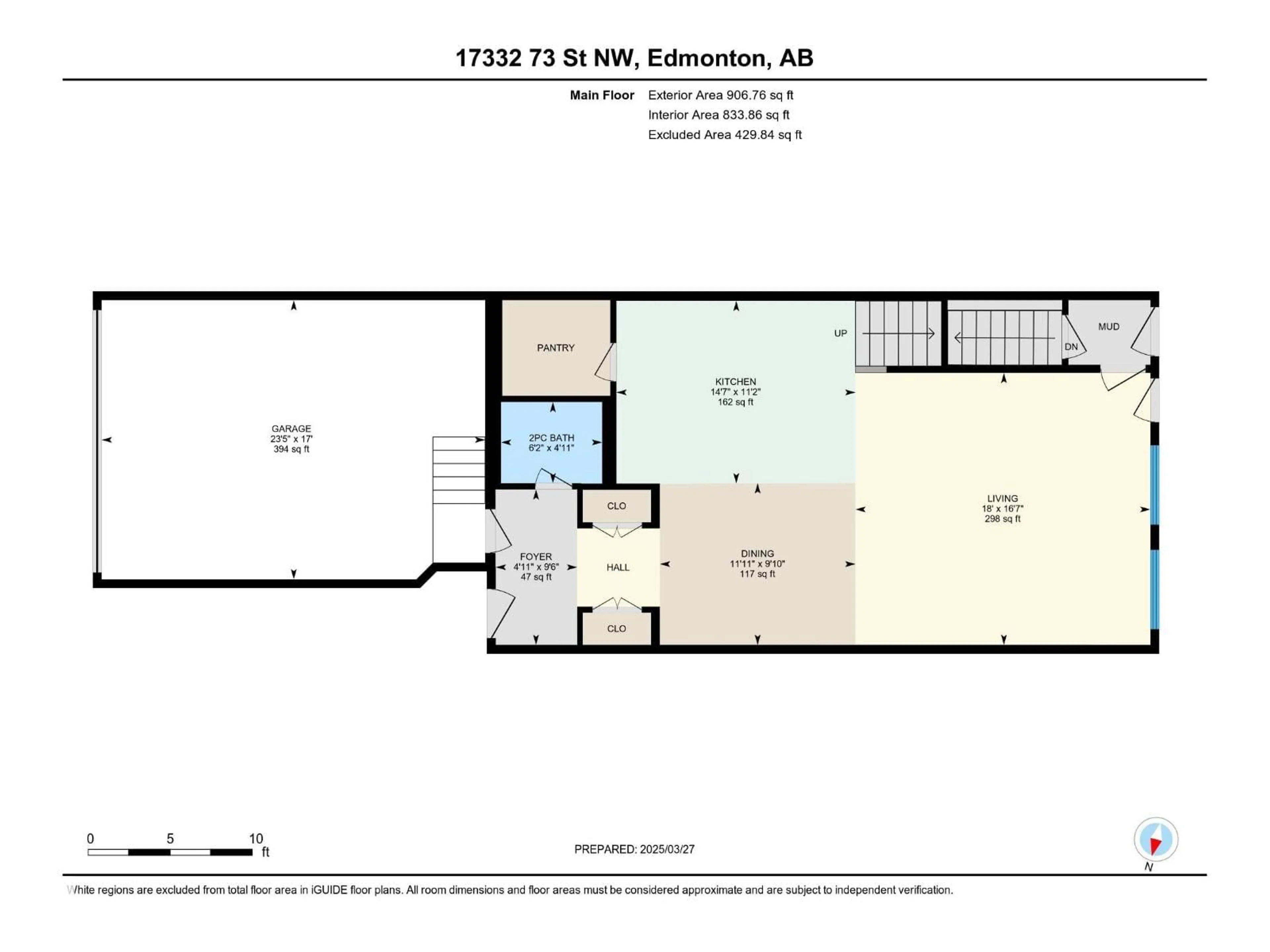 Floor plan for 17732 73 ST, Edmonton Alberta T5Z0V8