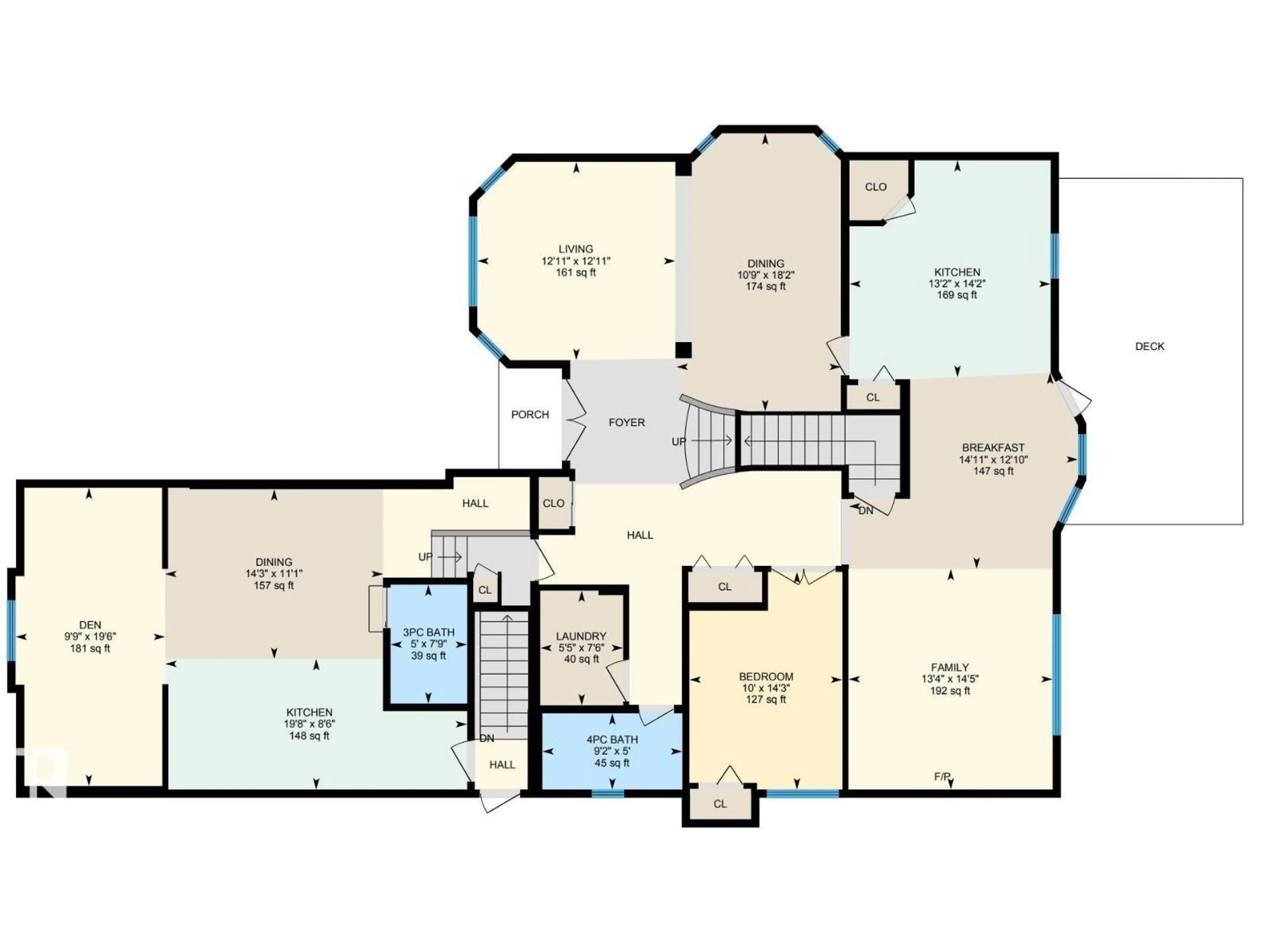Floor plan for 6819 18 AV, Edmonton Alberta T6X0C9