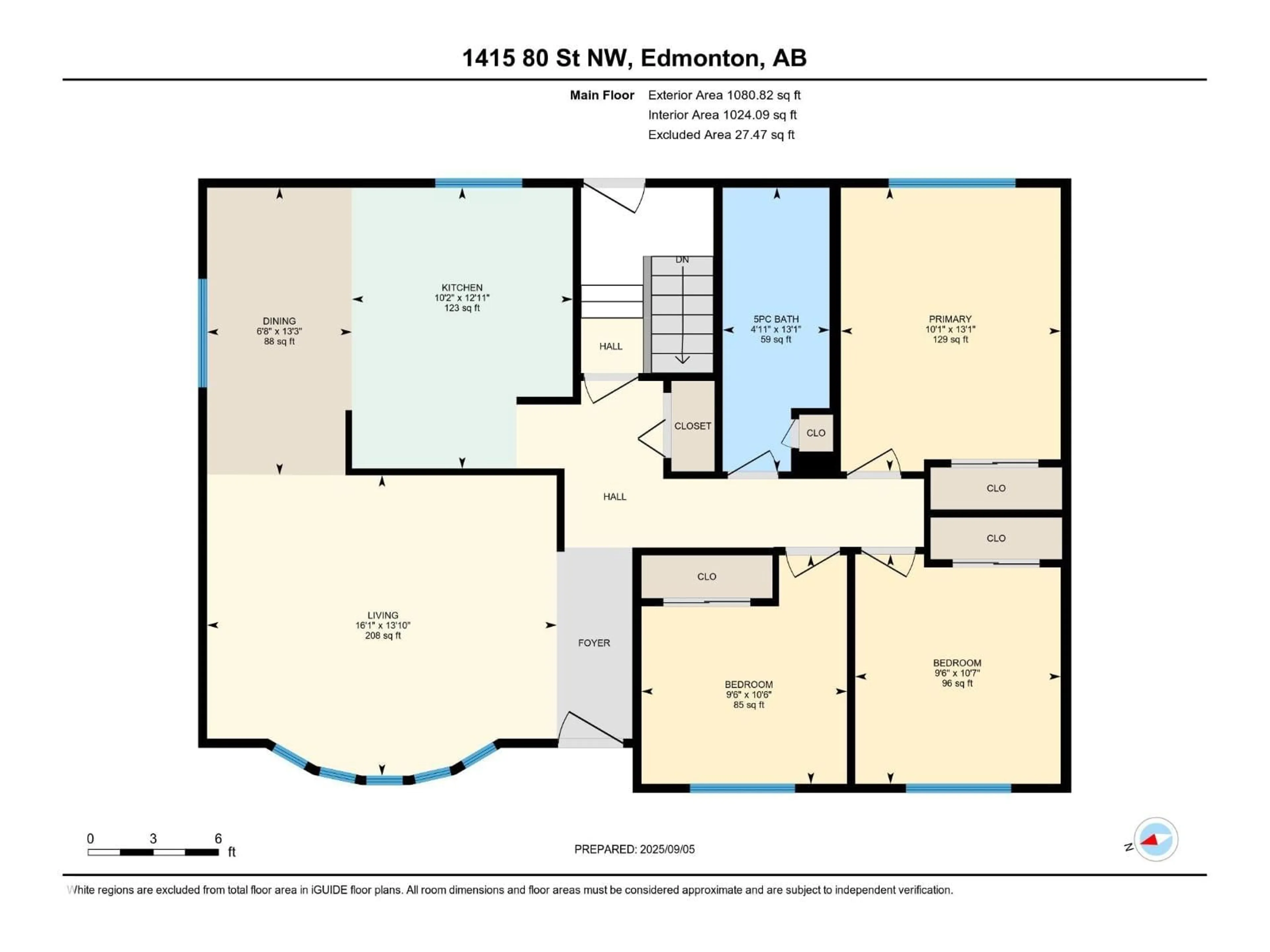 Floor plan for NW - 1415 80 ST, Edmonton Alberta T6K2R3