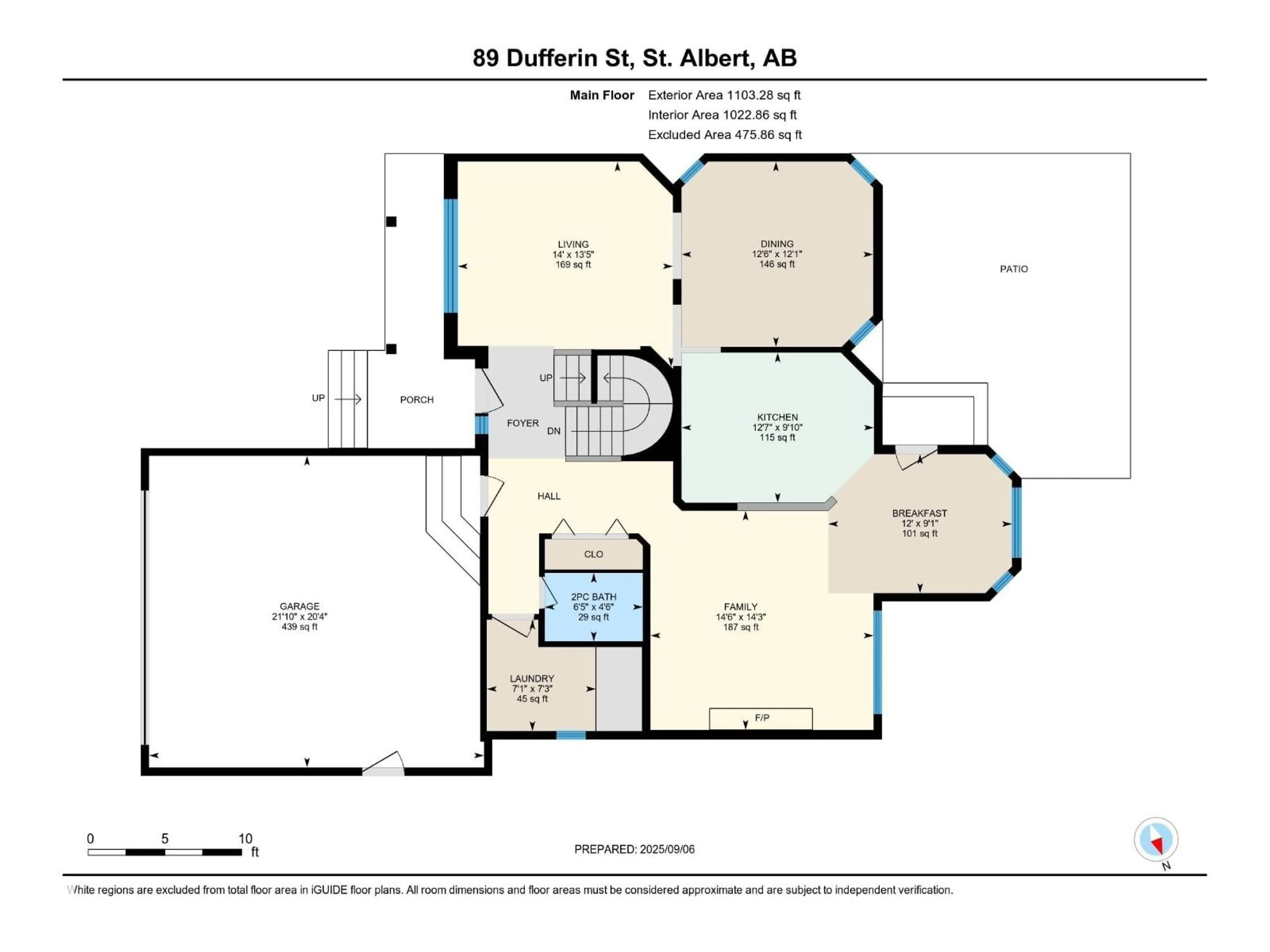 Floor plan for 89 DUFFERIN ST, St. Albert Alberta T8N5R7