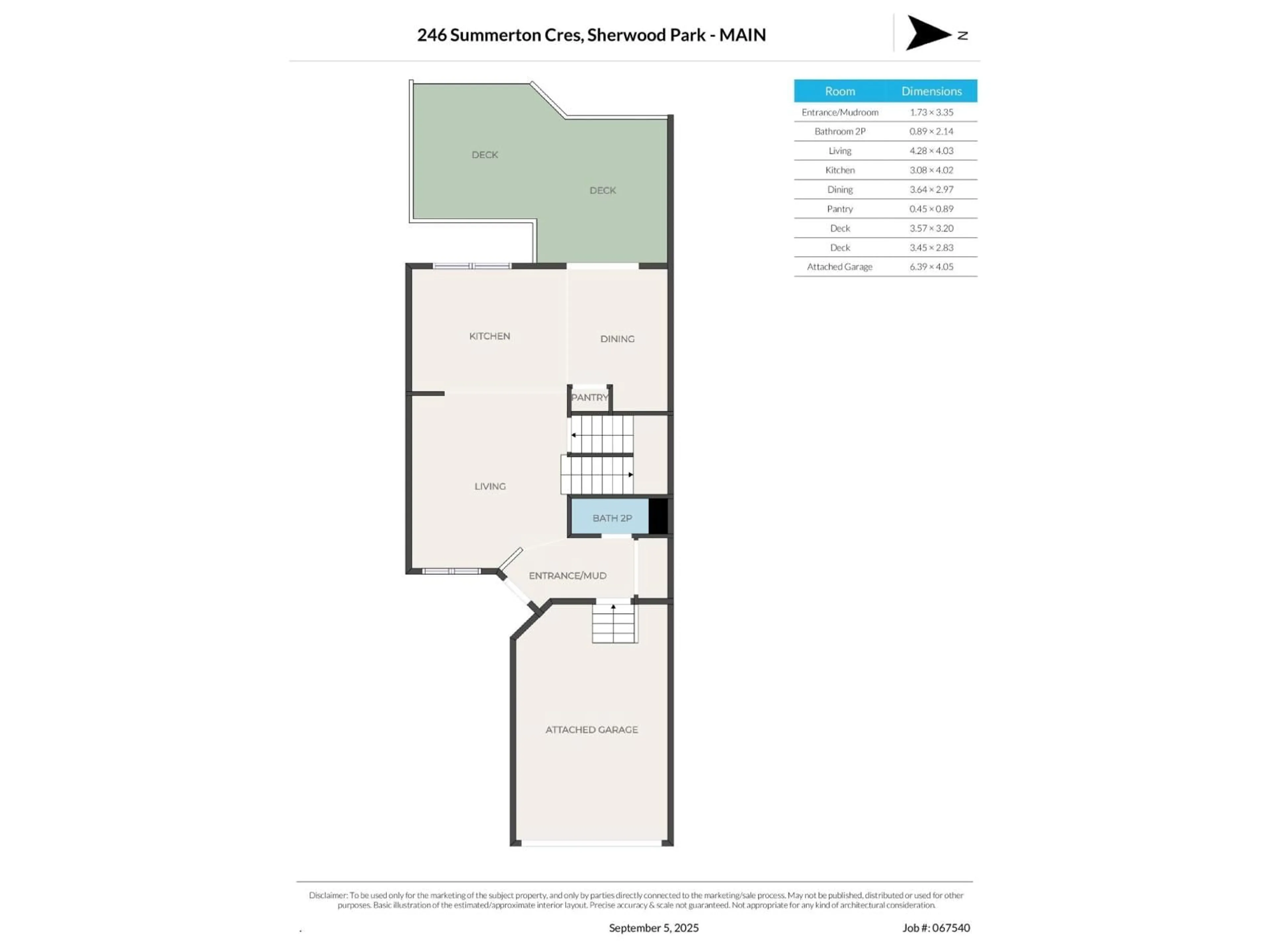 Floor plan for 246 SUMMERTON CR, Sherwood Park Alberta T8H2V6