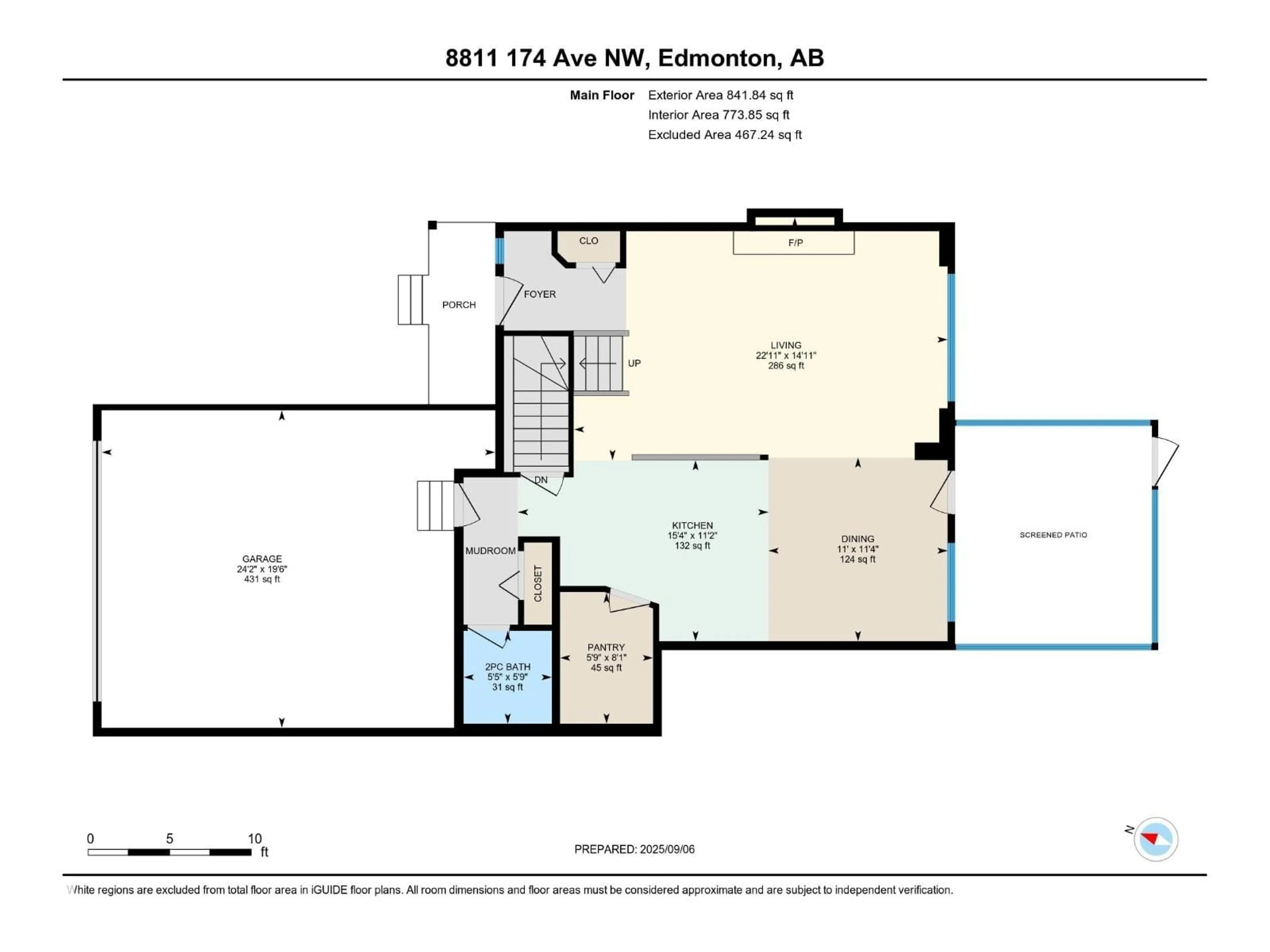 Floor plan for 8811 174 AV, Edmonton Alberta T5Z3R4
