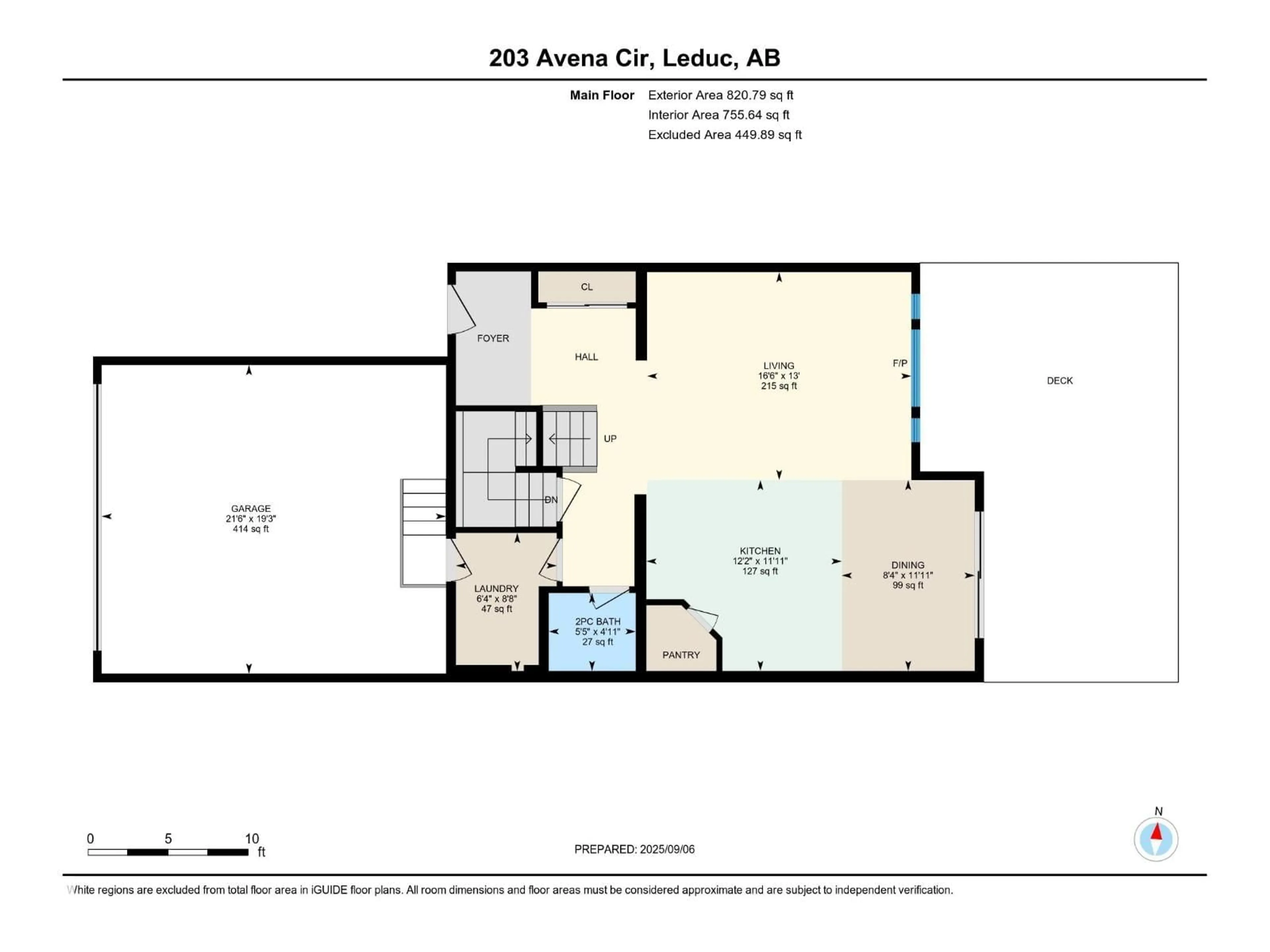 Floor plan for 203 AVENA CI, Leduc Alberta T9E0L7