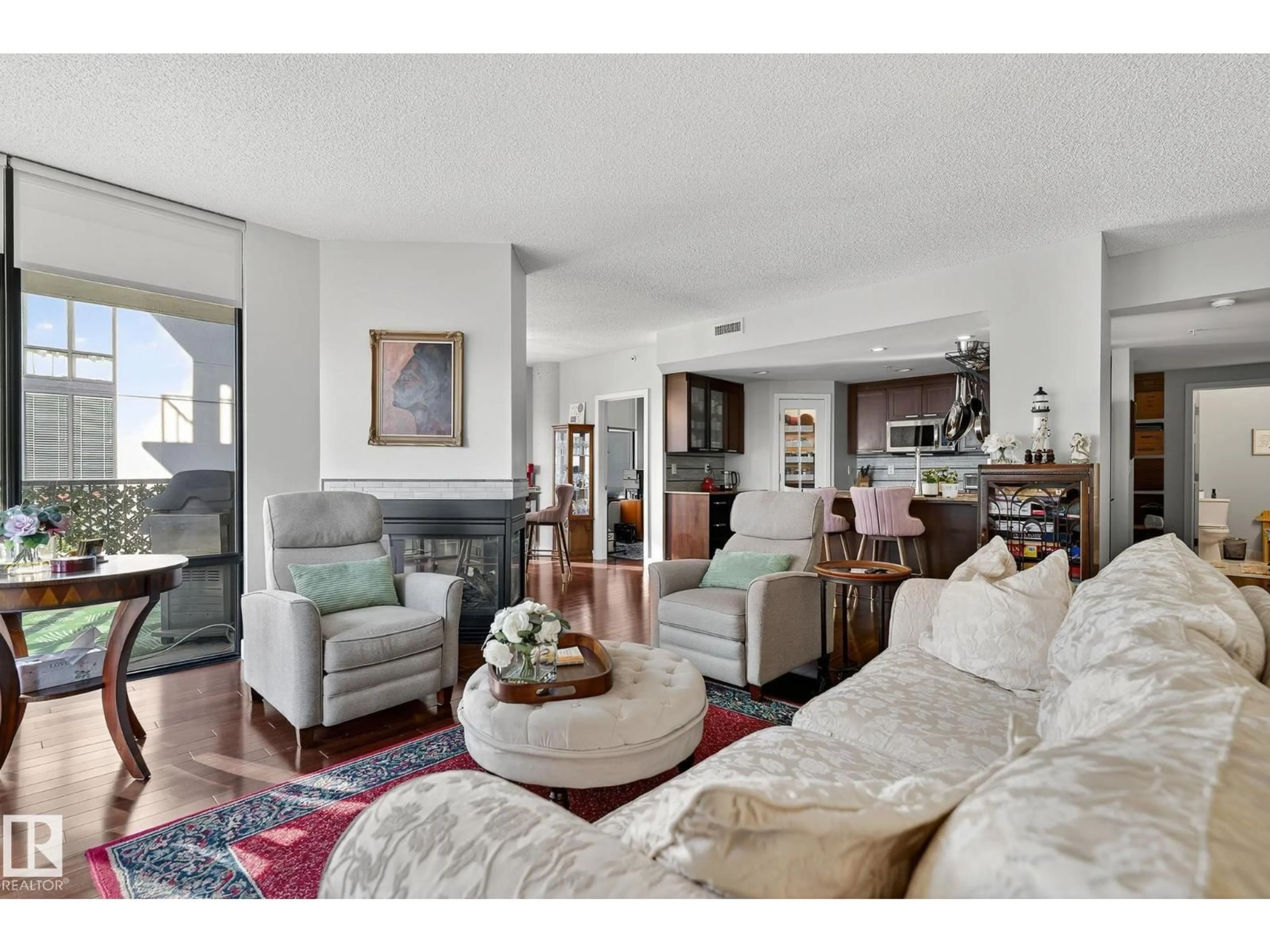 Living room with furniture, unknown for #401 - 10028 119 ST, Edmonton Alberta T5K1Y8