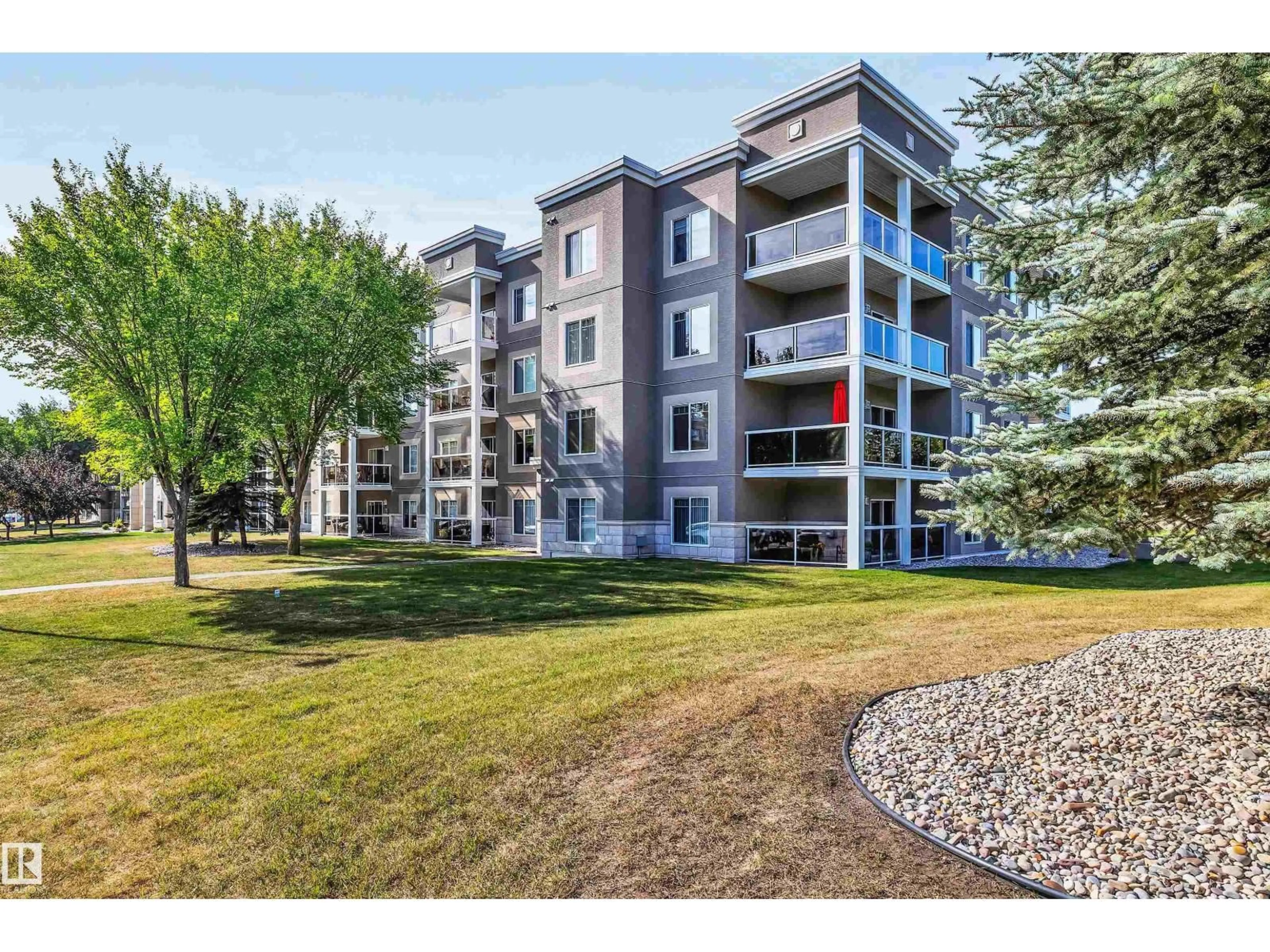 A pic from outside/outdoor area/front of a property/back of a property/a pic from drone, unknown for 78B - 441 MCKENNEY AV, St. Albert Alberta T8N7K3