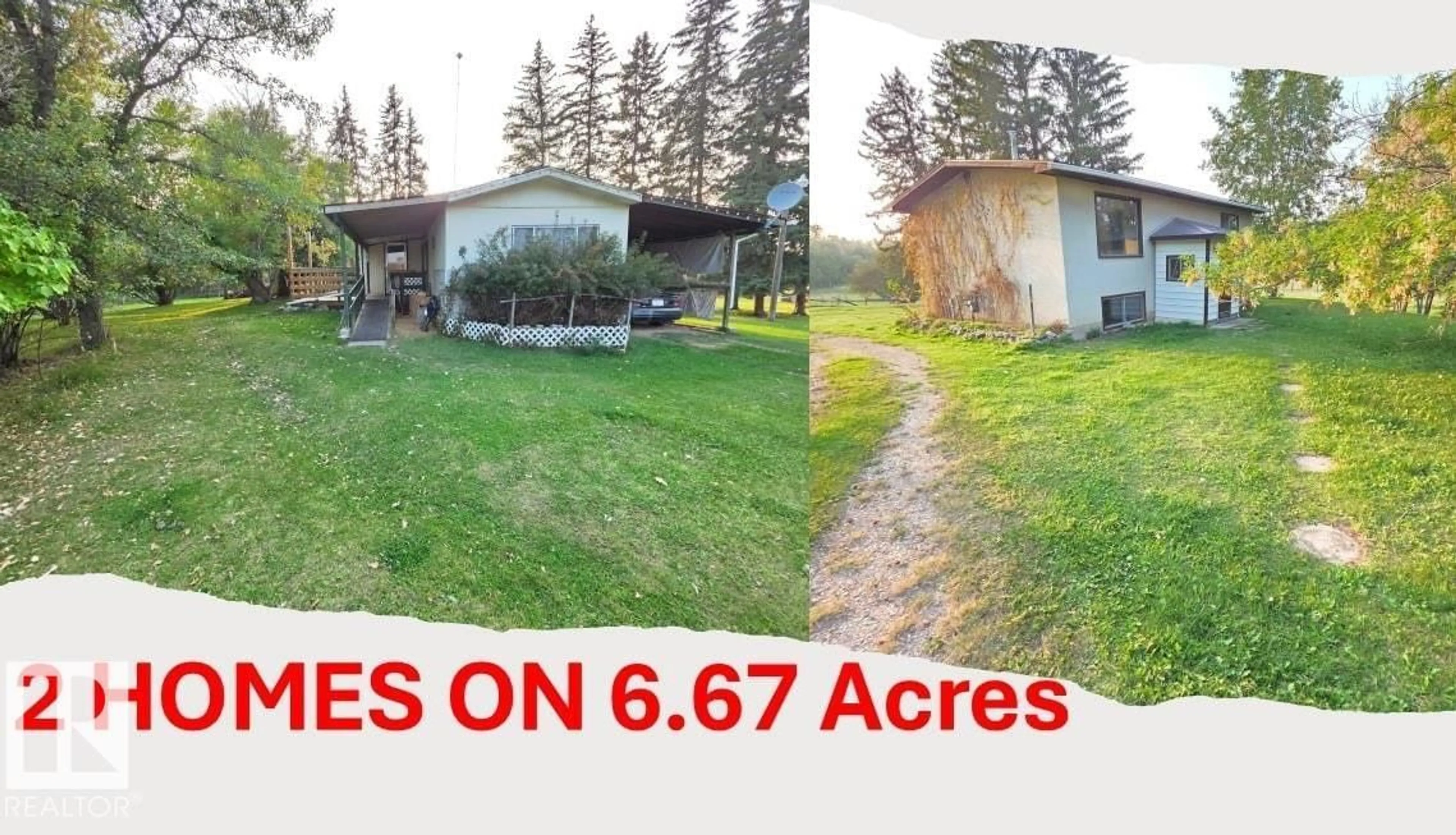 A pic from outside/outdoor area/front of a property/back of a property/a pic from drone, street for 56418 RGE ROAD 35, Rural Lac Ste. Anne County Alberta T0E1A0