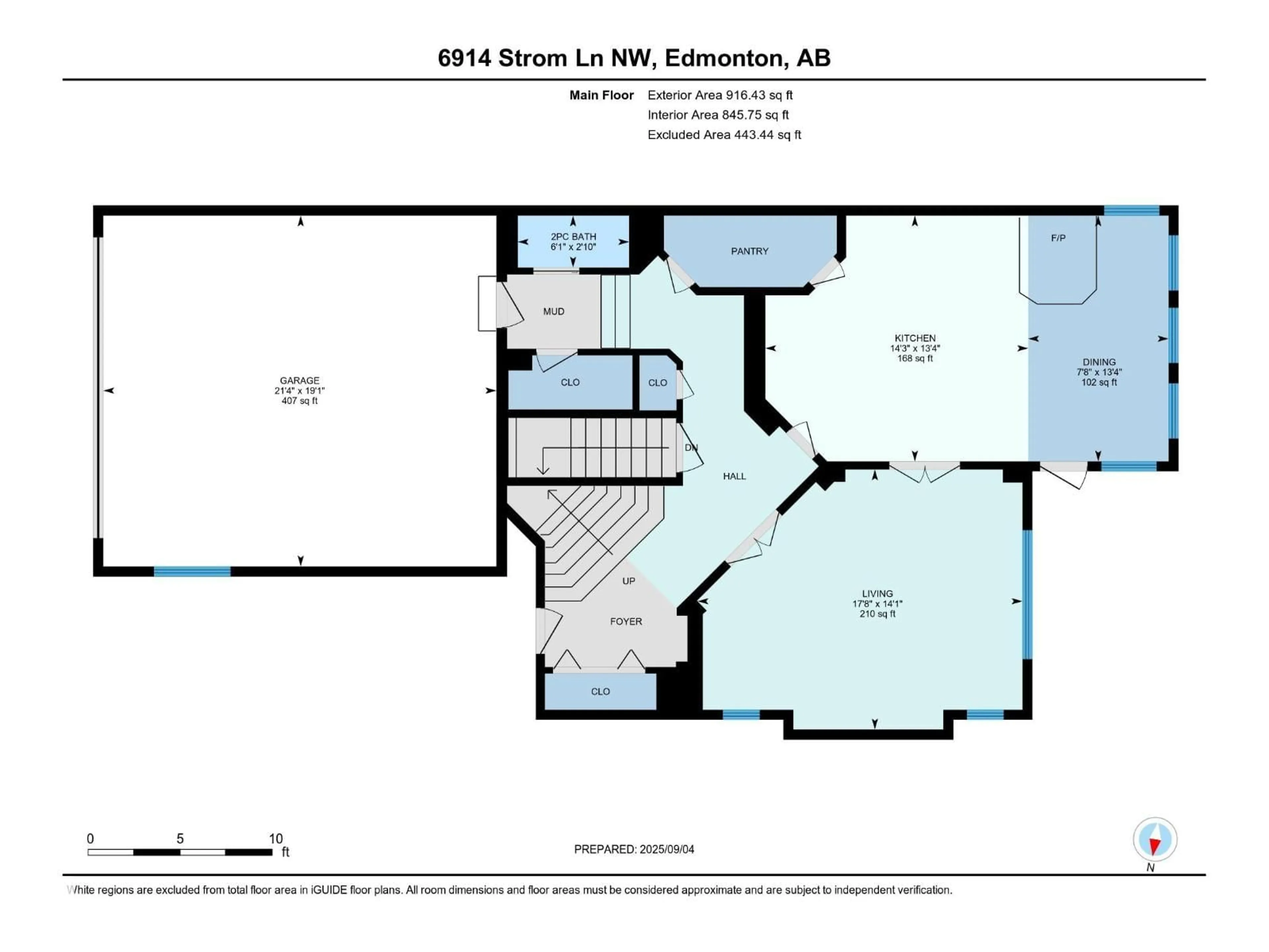 Floor plan for 6914 STROM LN, Edmonton Alberta T6R0G3