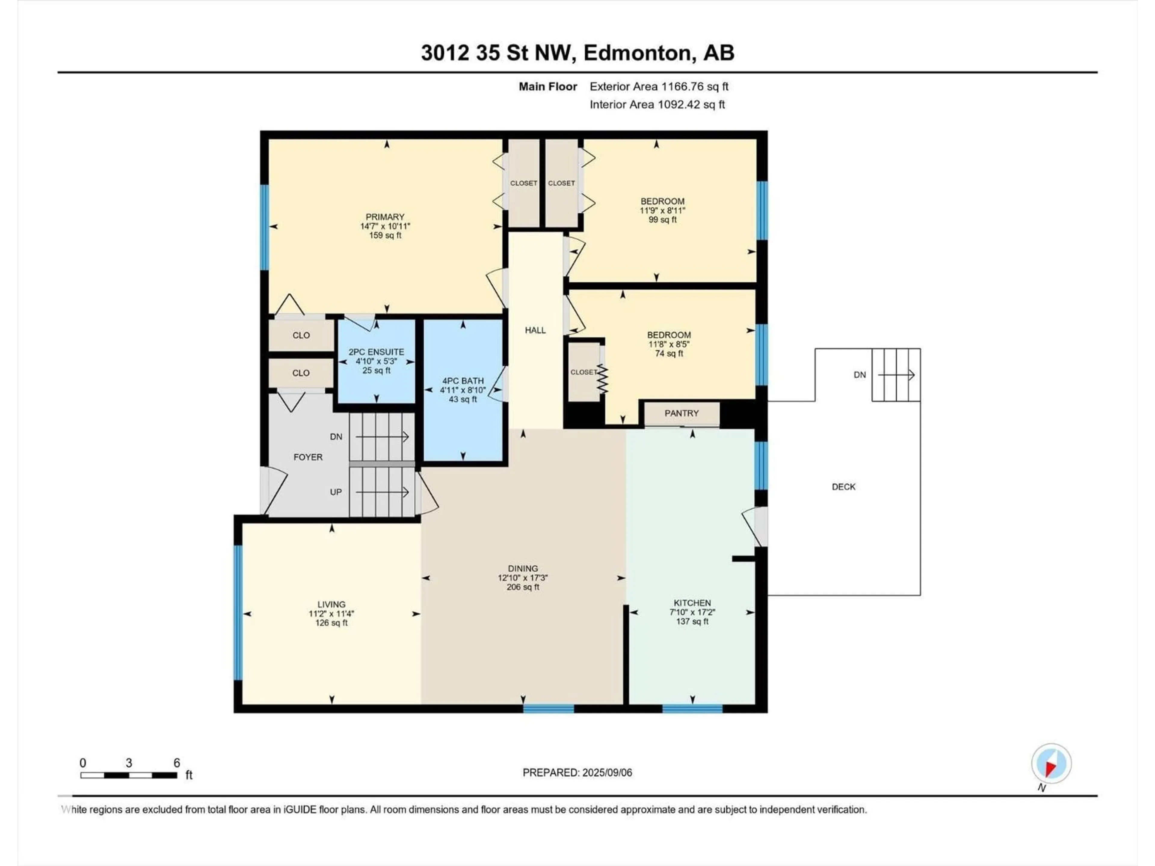 Floor plan for NW - 3012 35 ST, Edmonton Alberta T6L4N4