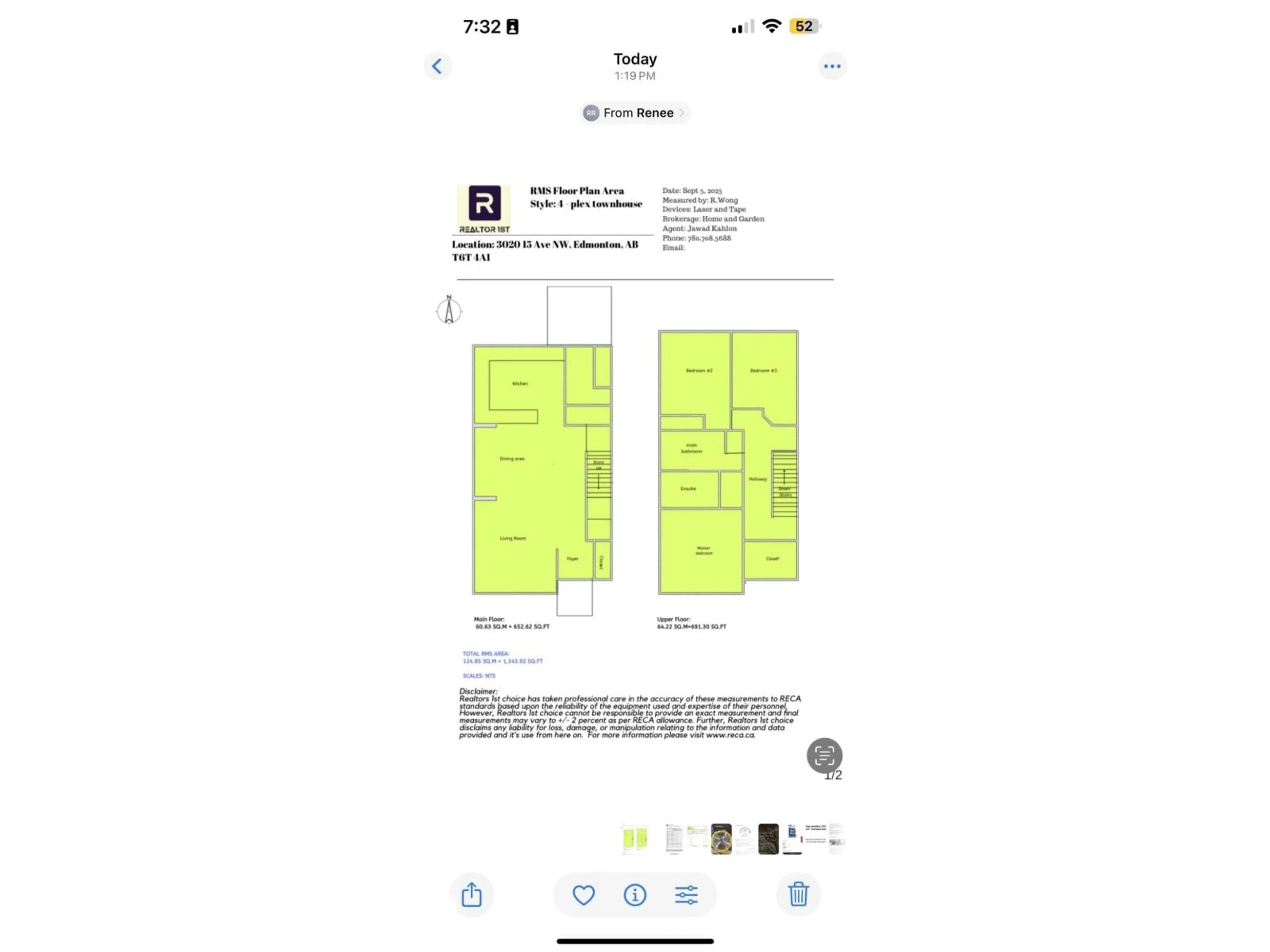 Floor plan for 3020 15 AV, Edmonton Alberta T6T0Z5