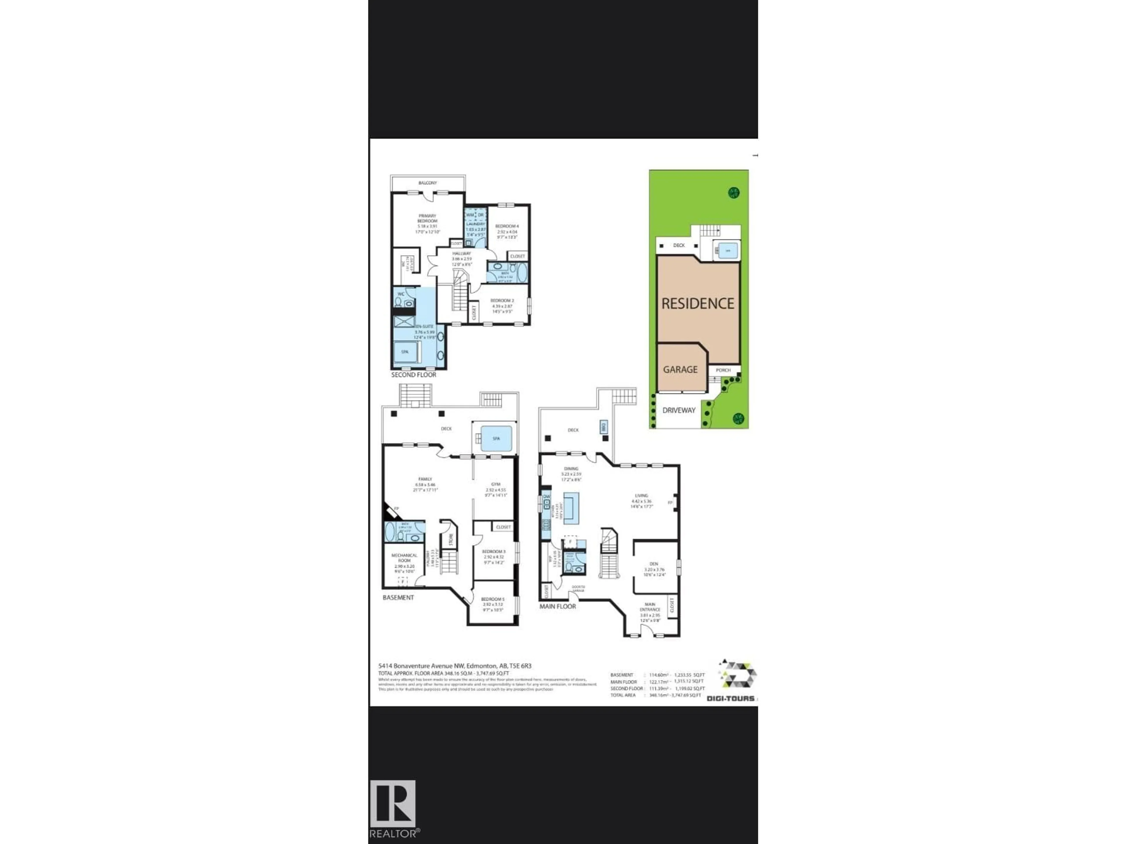 Floor plan for 5414 BONAVENTURE AV, Edmonton Alberta T5E6R3