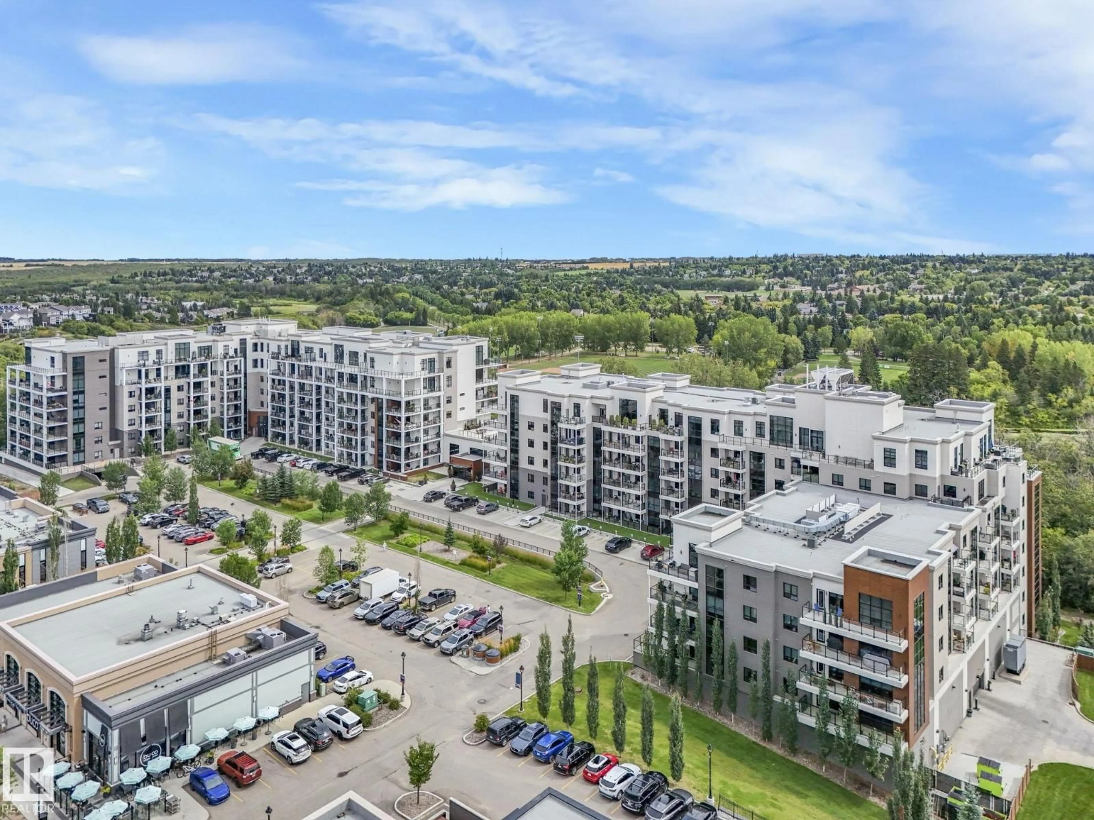 A pic from outside/outdoor area/front of a property/back of a property/a pic from drone, city buildings view from balcony for 200 - 814 BELLEROSE DR, St. Albert Alberta T8N7P7