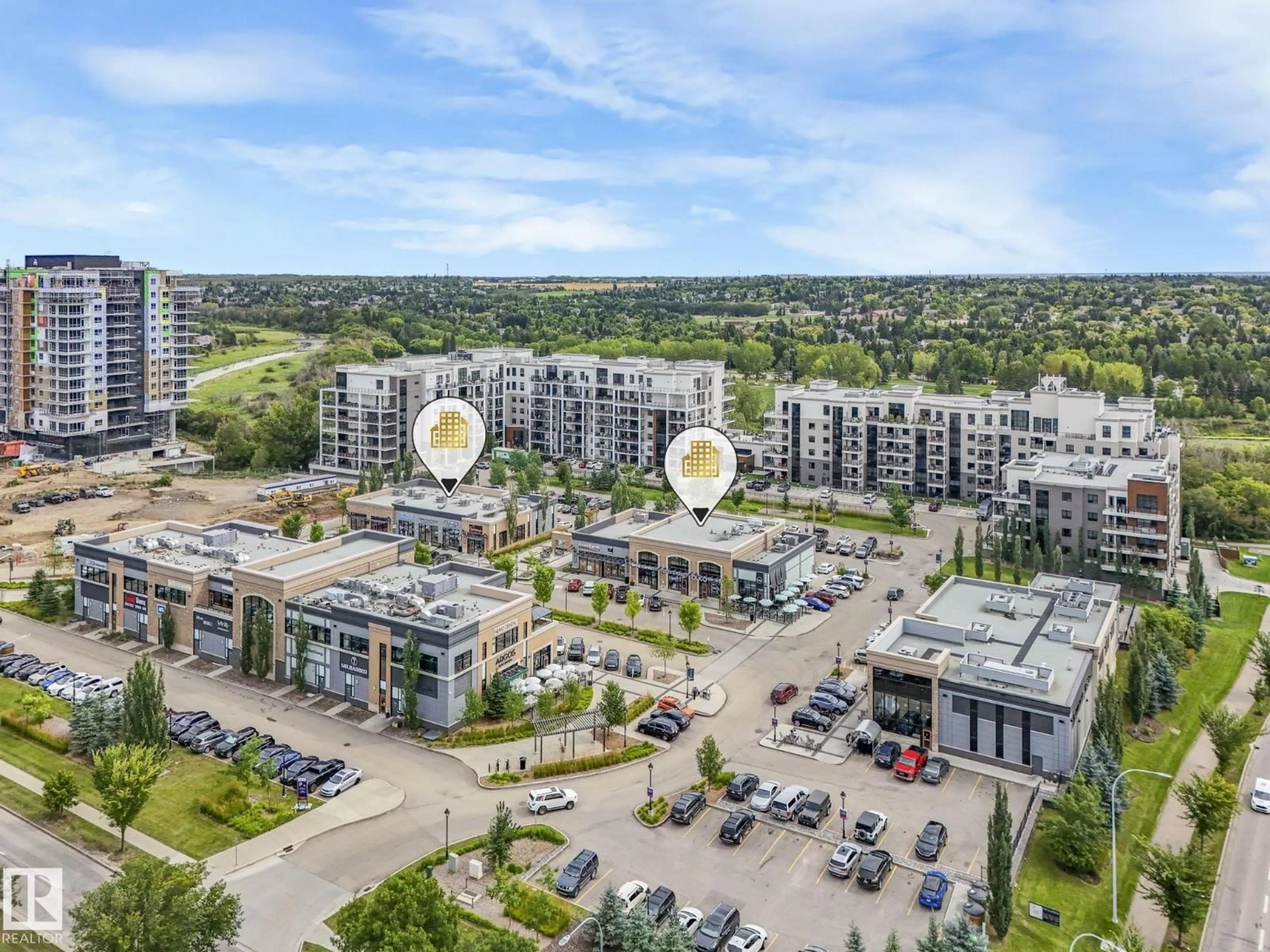 A pic from outside/outdoor area/front of a property/back of a property/a pic from drone, city buildings view from balcony for 200 - 814 BELLEROSE DR, St. Albert Alberta T8N7P7