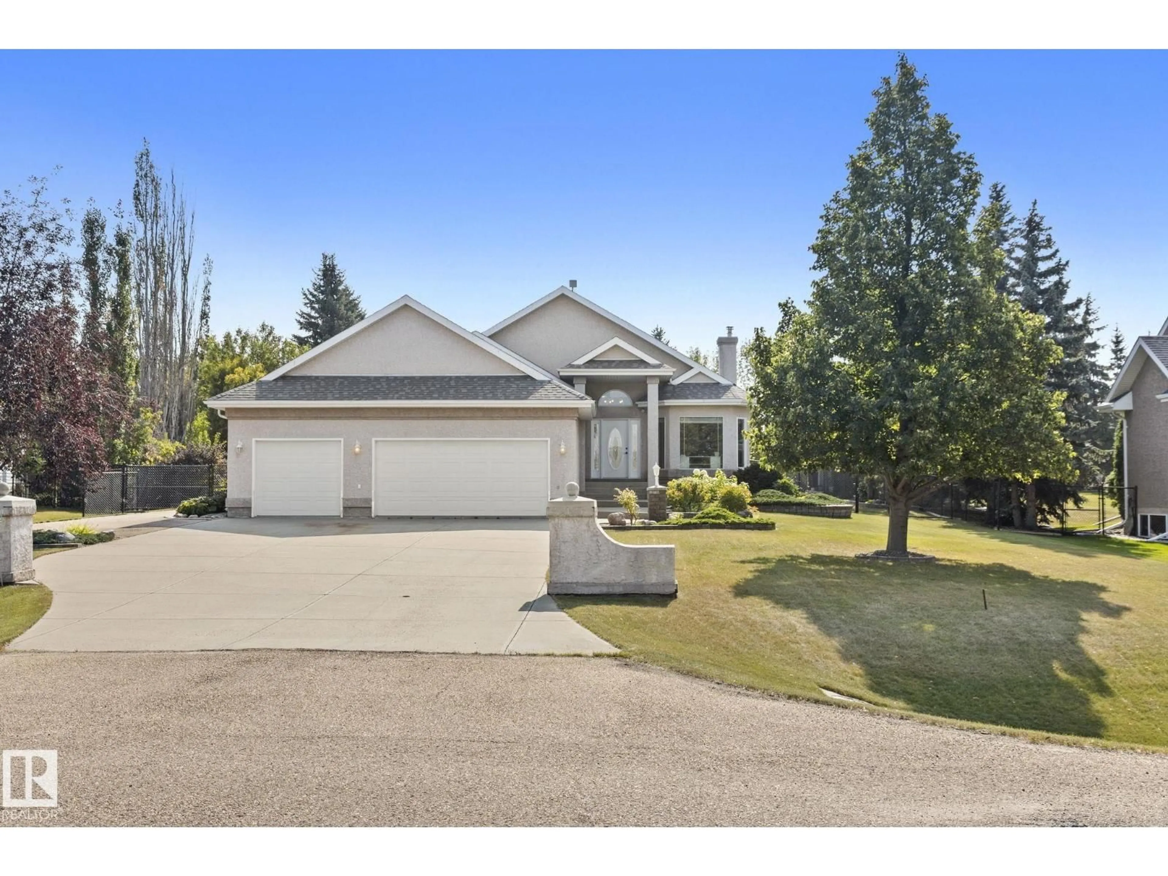 A pic from outside/outdoor area/front of a property/back of a property/a pic from drone, street for 66 RGE ROAD 261, Rural Parkland County Alberta T7Y1A7