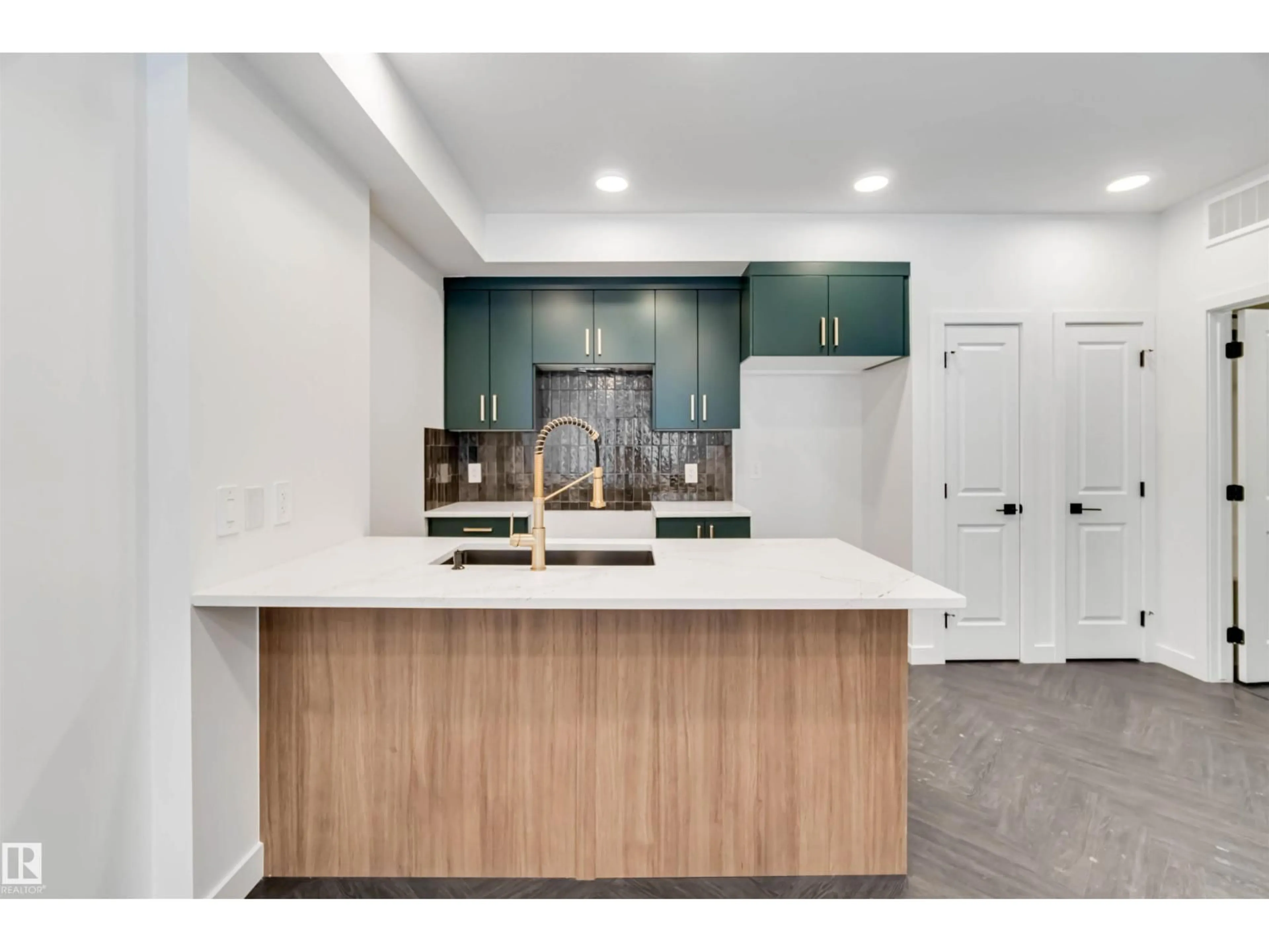 Open concept kitchen, ceramic/tile floor for #37 - 16231 19 AV, Edmonton Alberta T6W5C6
