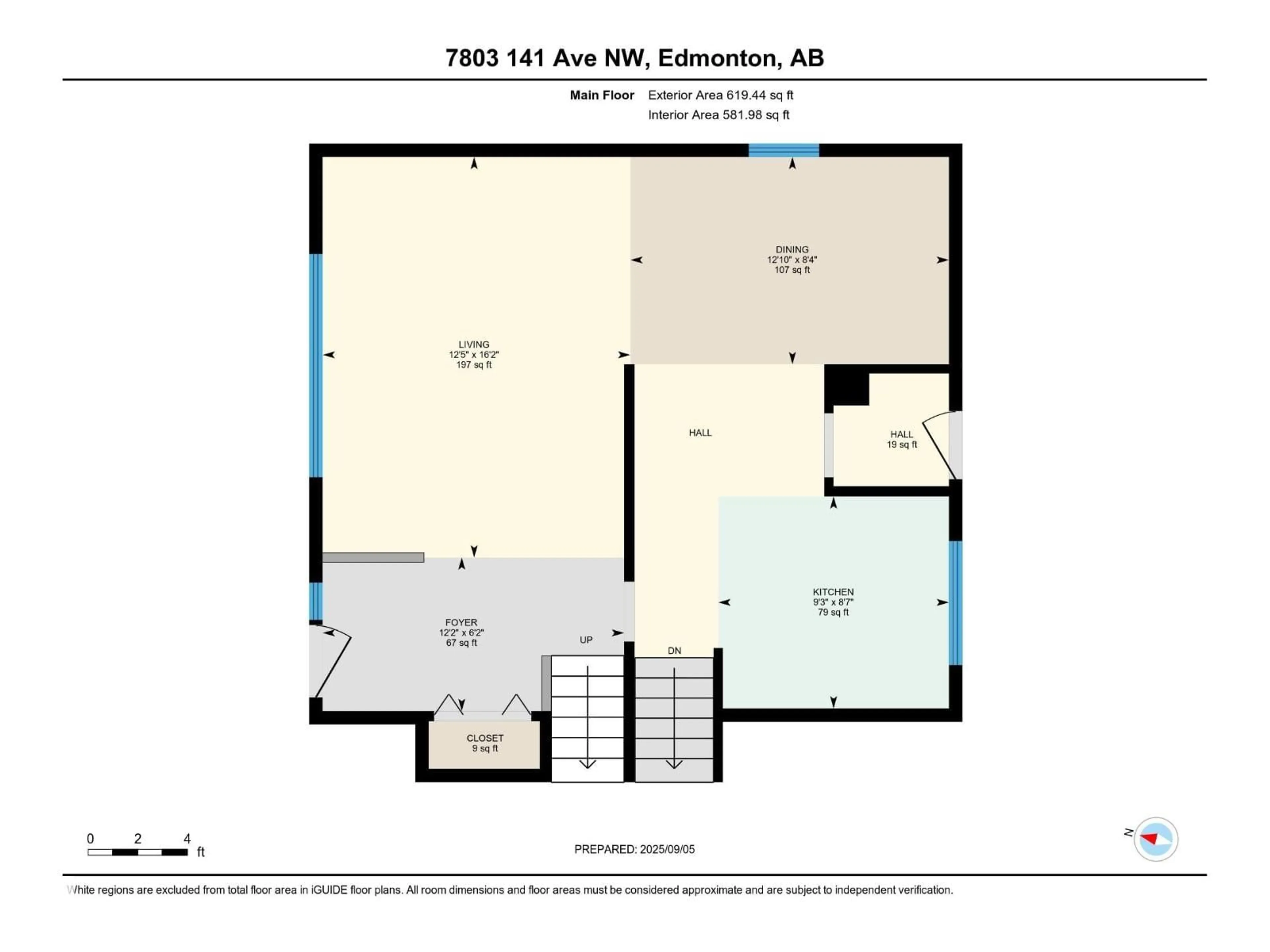 Floor plan for 7803 141 AV, Edmonton Alberta T5C2N4