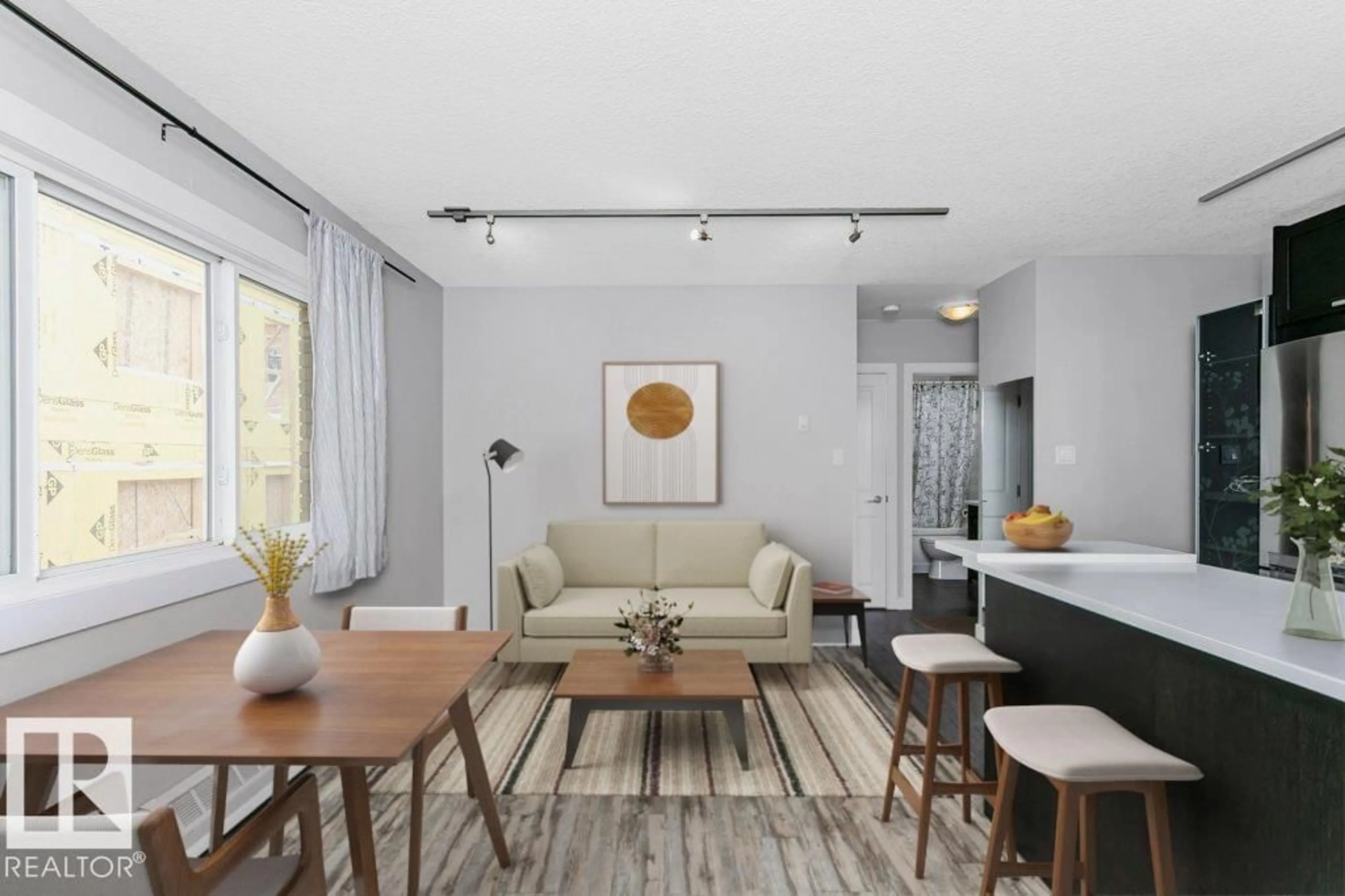 Living room with furniture, unknown for 35 - 10015 83 AV NW, Edmonton Alberta T6E2C3