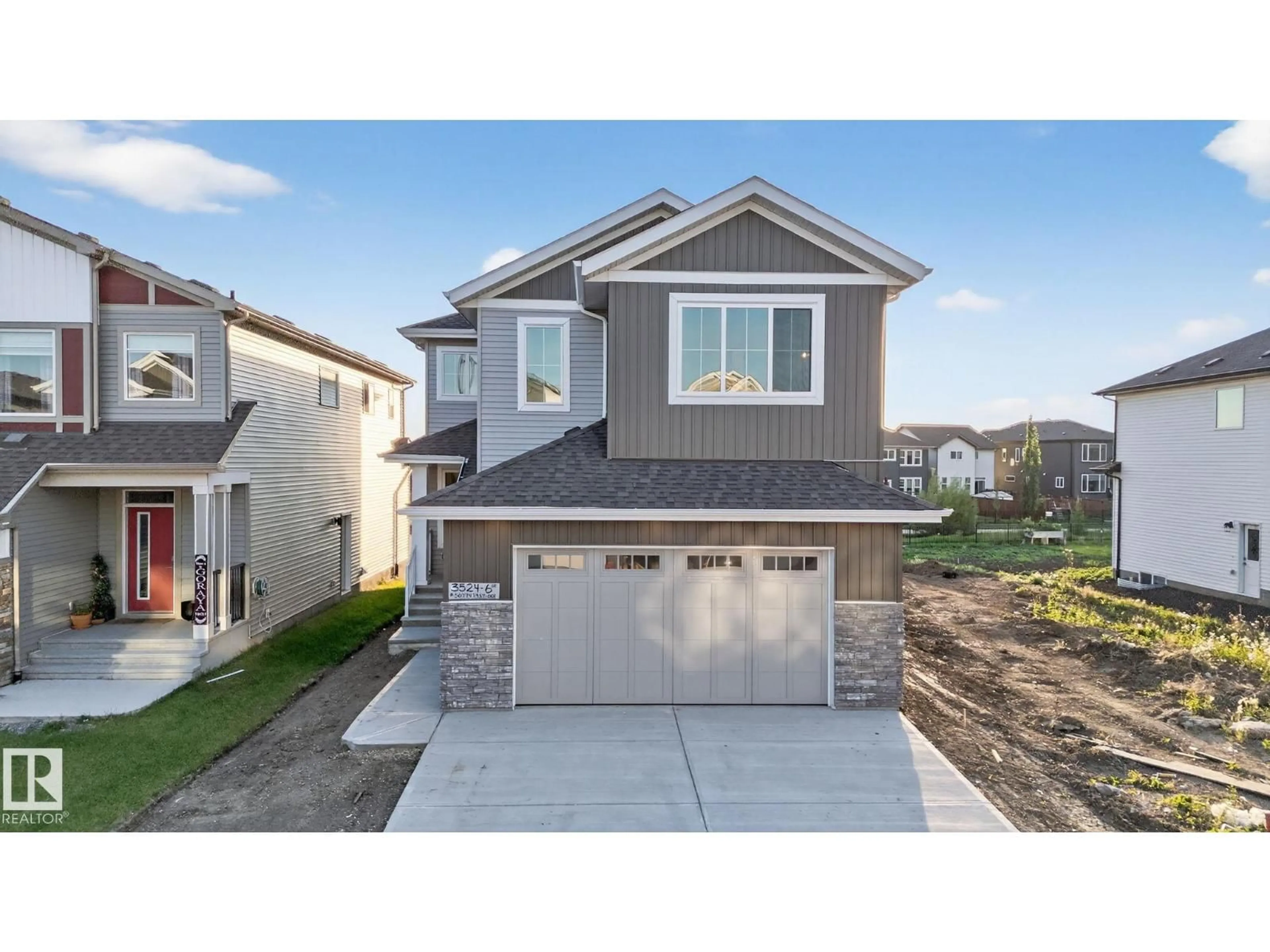 Home with vinyl exterior material, street for NW - 3508 6 ST, Edmonton Alberta T6T2L5