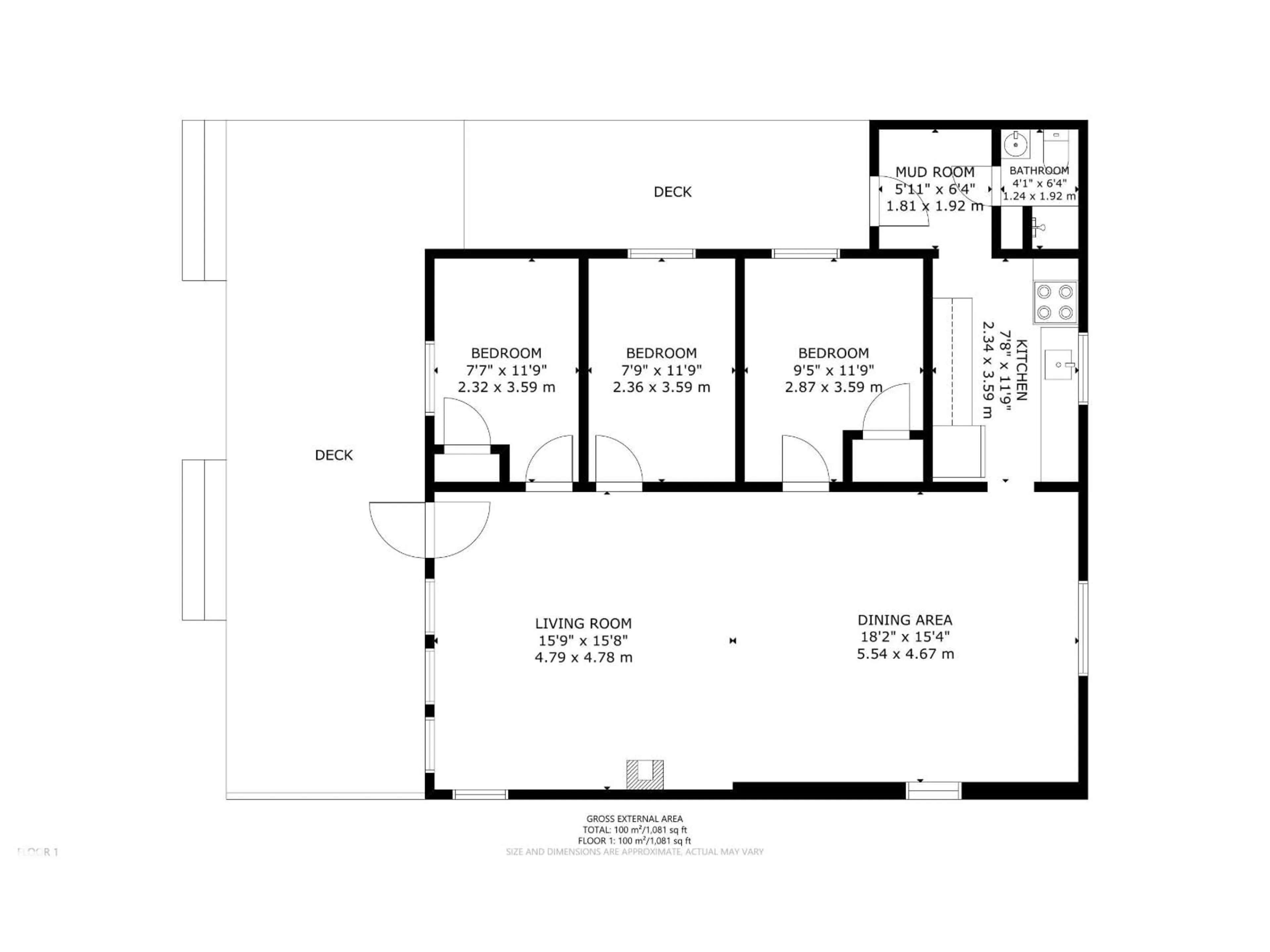 Floor plan for 37 - 5427 HWY 633 HWY, Rural Lac Ste. Anne County Alberta T0E0L0
