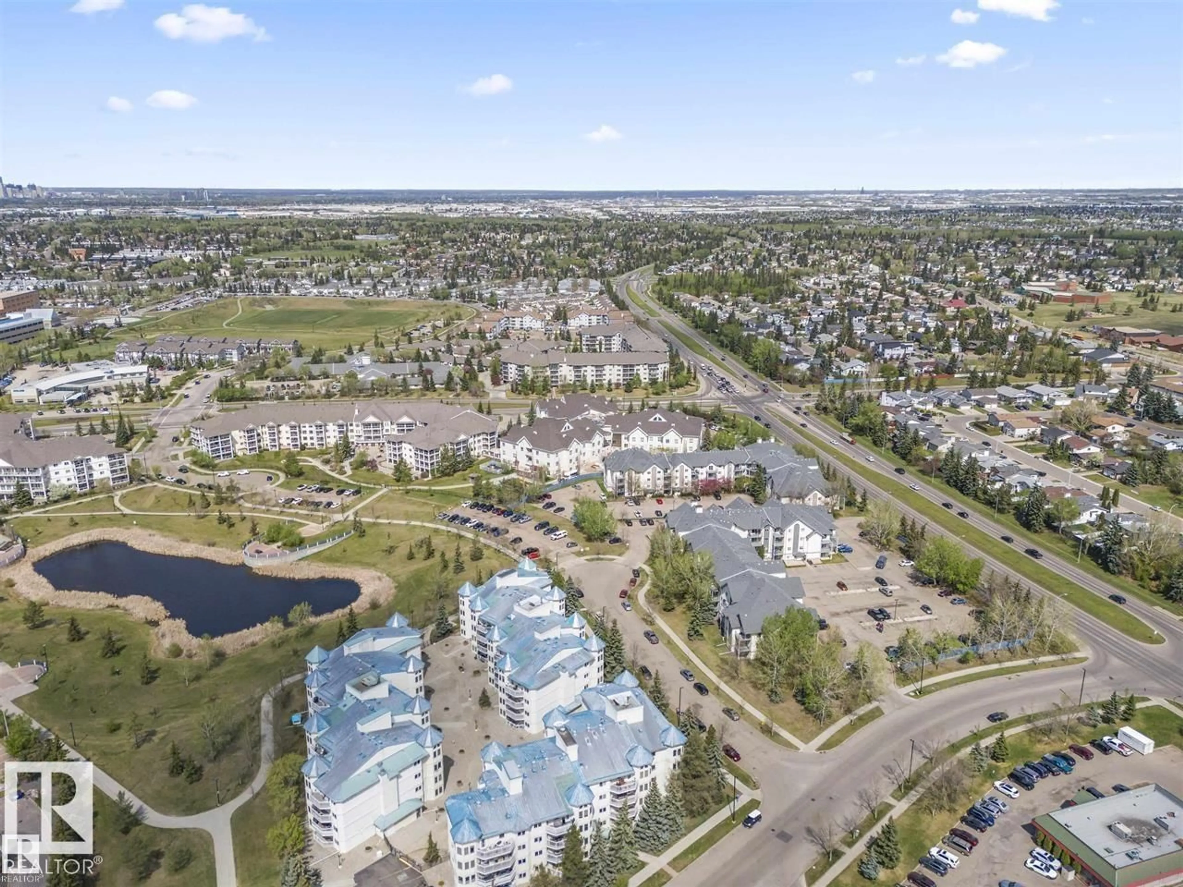 A pic from outside/outdoor area/front of a property/back of a property/a pic from drone, water/lake/river/ocean view for #334 - 2520 50 ST, Edmonton Alberta T6L7A8