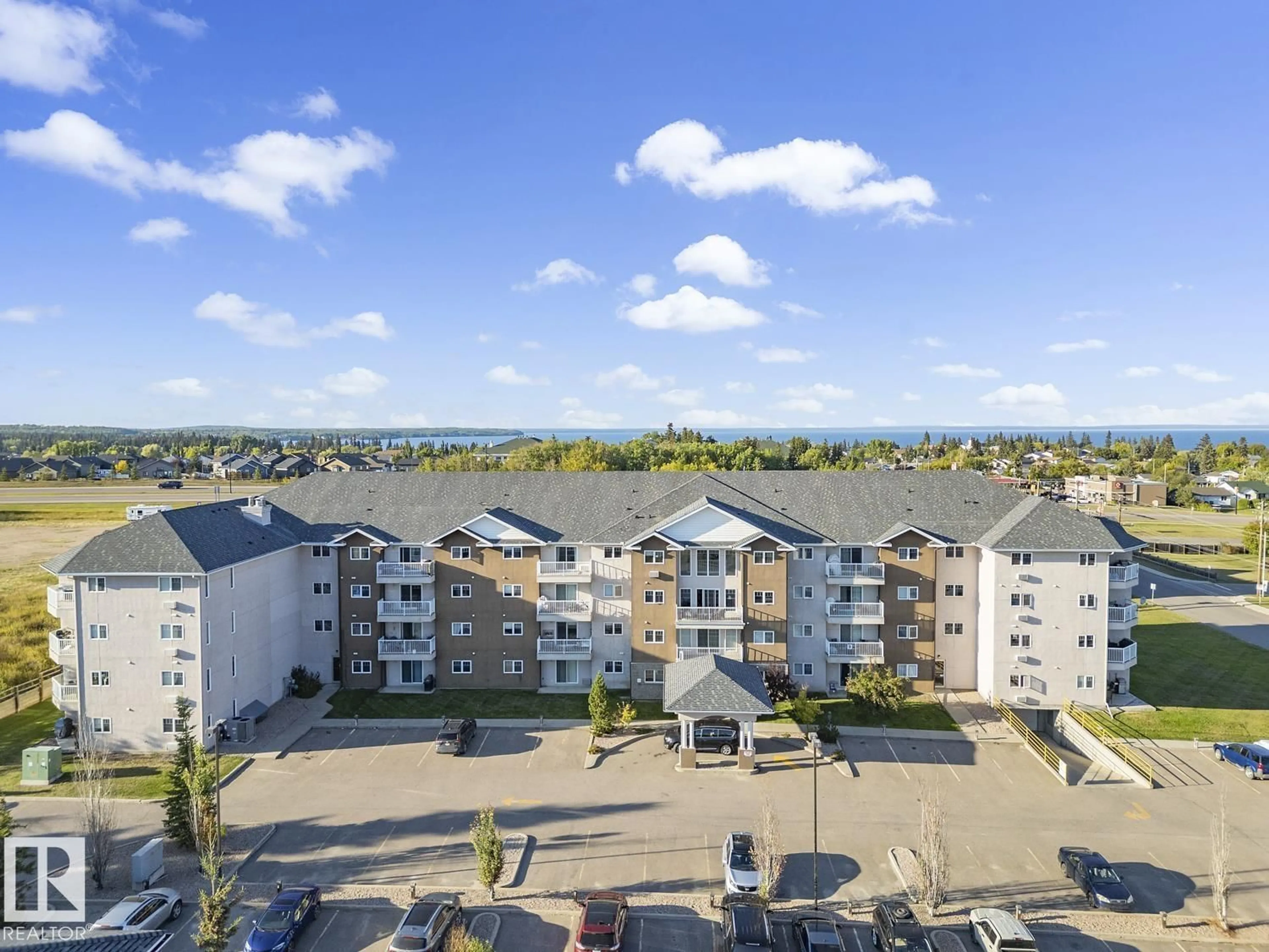 A pic from outside/outdoor area/front of a property/back of a property/a pic from drone, city buildings view from balcony for 901 - 3407 16 ST, Cold Lake Alberta T9M1K1