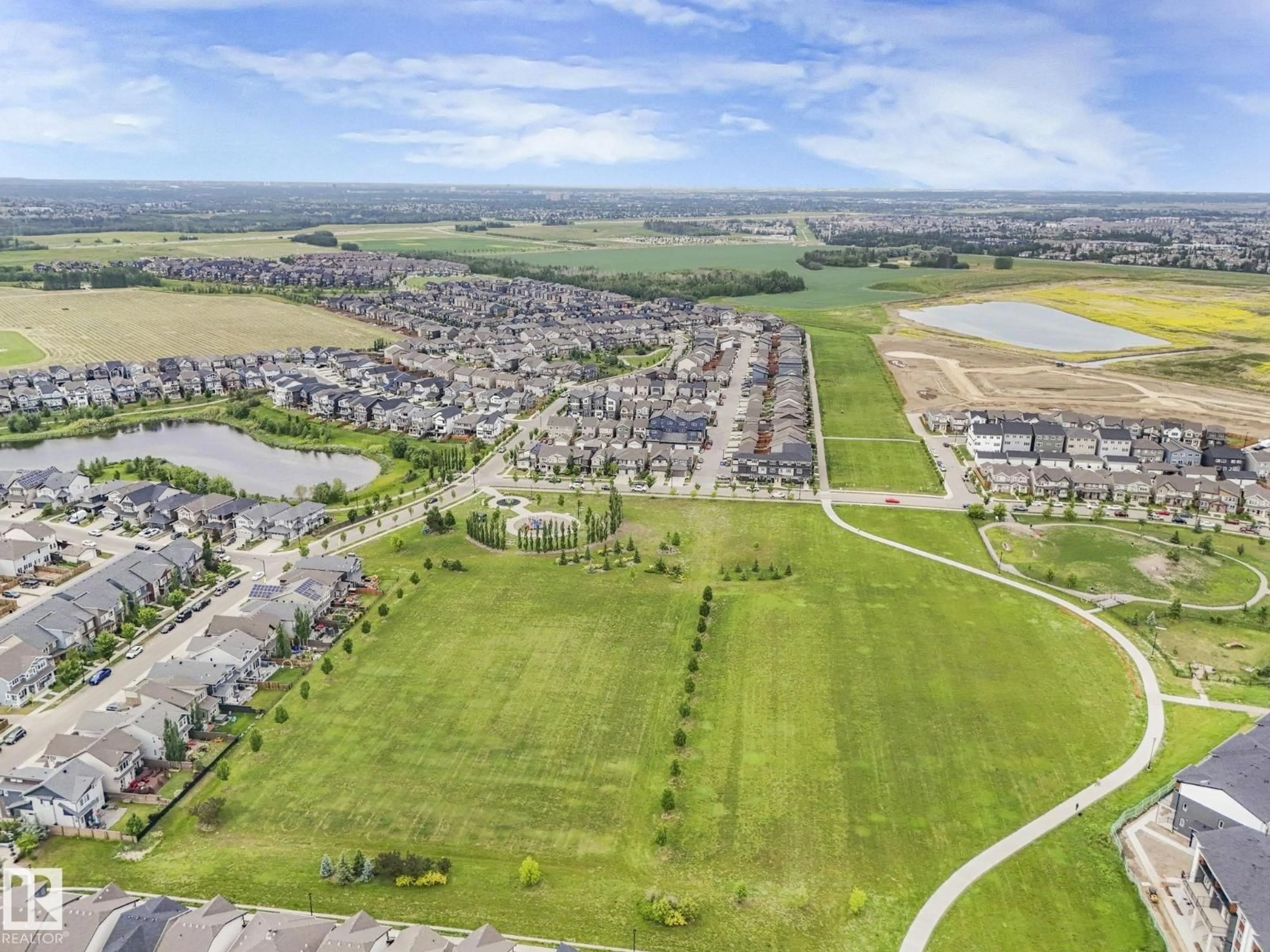 A pic from outside/outdoor area/front of a property/back of a property/a pic from drone, street for SW - 4053 PROWSE LANE, Edmonton Alberta T6W3M3