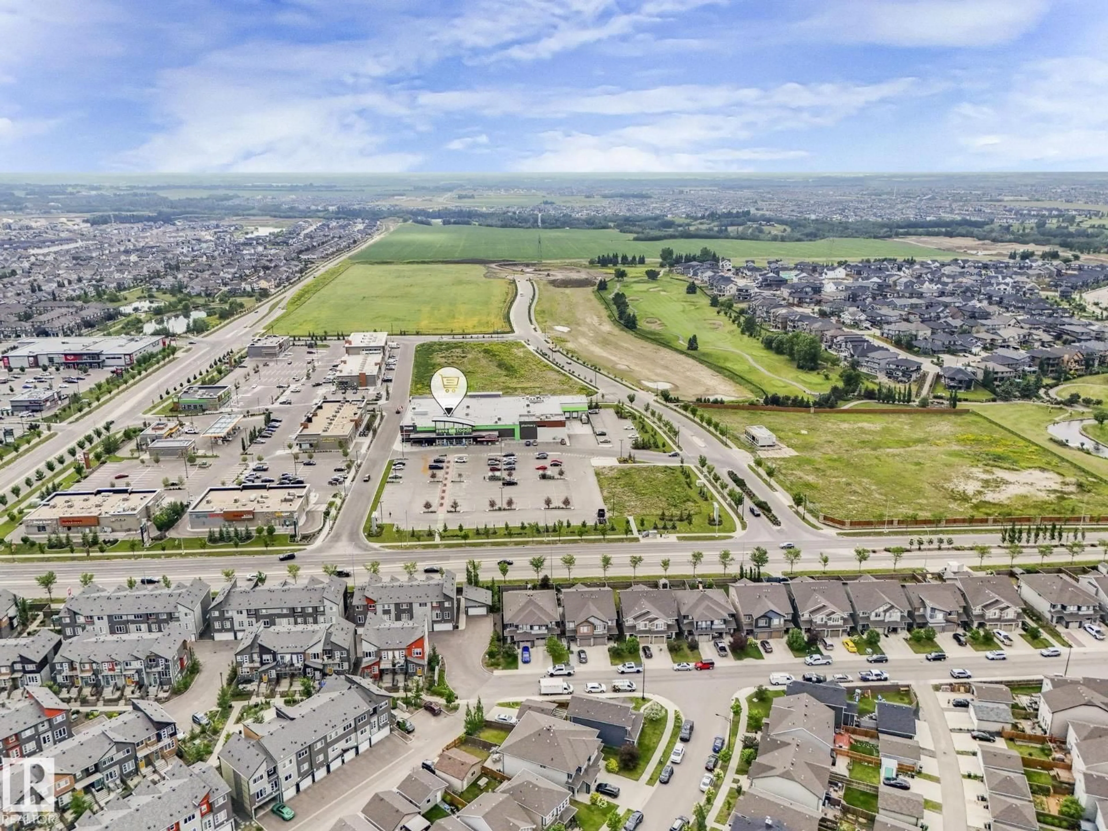 A pic from outside/outdoor area/front of a property/back of a property/a pic from drone, street for SW - 4053 PROWSE LANE, Edmonton Alberta T6W3M3