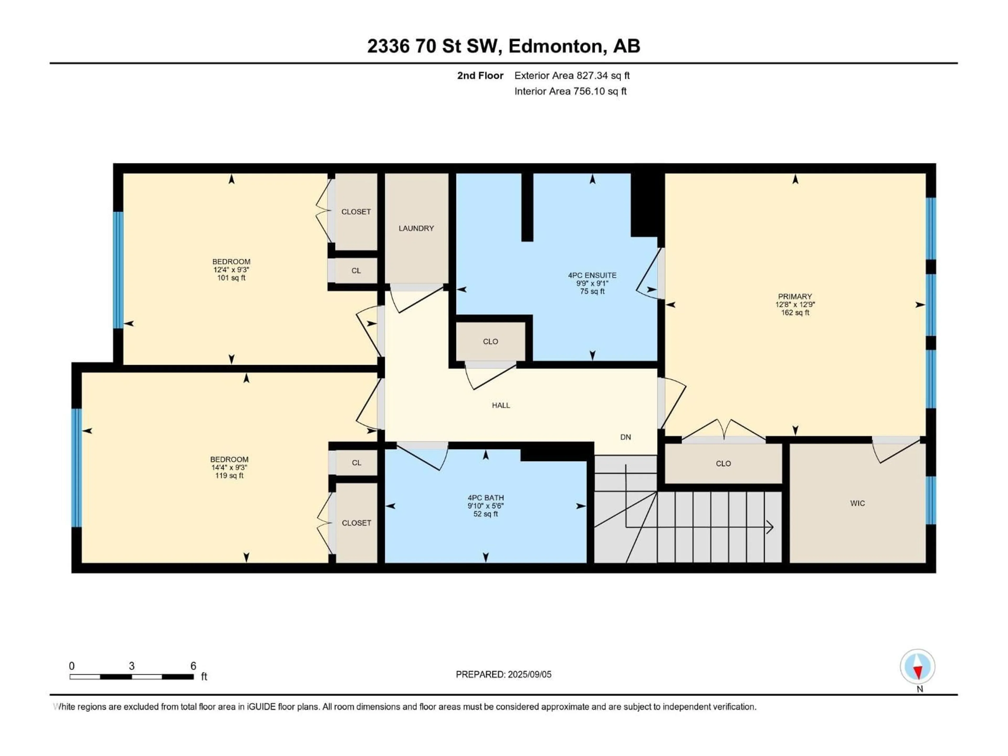 Floor plan for 2336 70 ST, Edmonton Alberta T6X1Z2