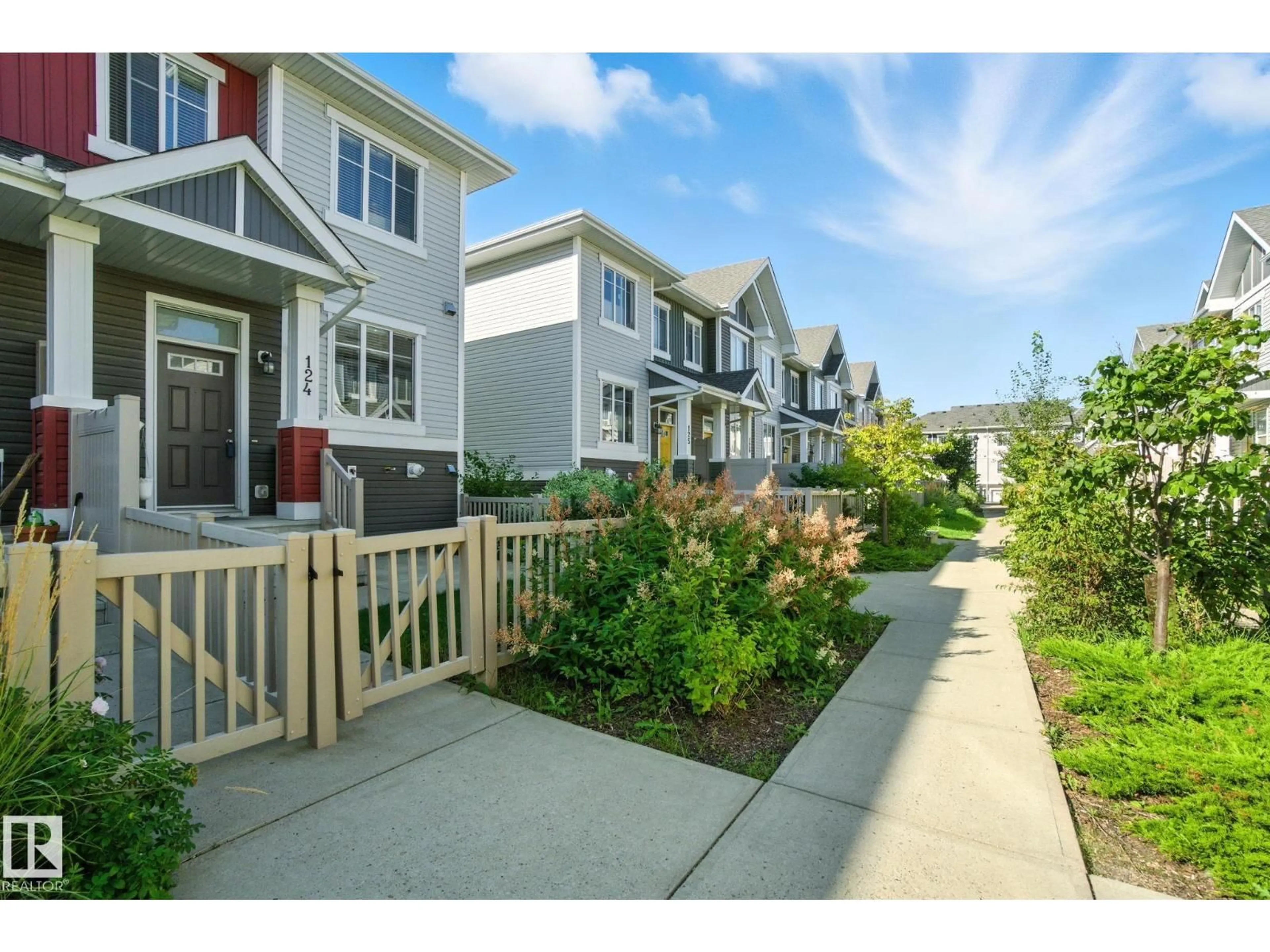 A pic from outside/outdoor area/front of a property/back of a property/a pic from drone, street for 124 2905 141 ST SW, Edmonton Alberta T6W3M4