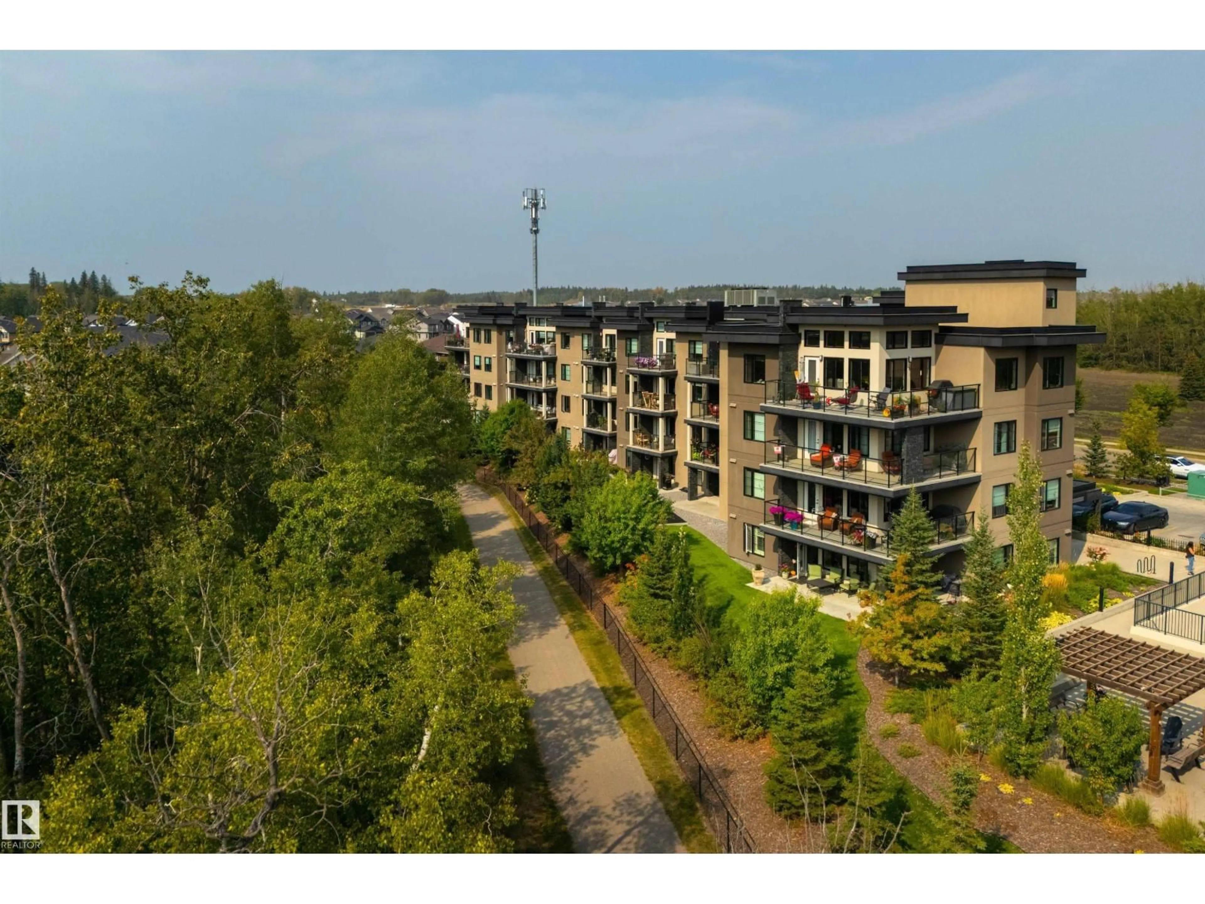 A pic from outside/outdoor area/front of a property/back of a property/a pic from drone, city buildings view from balcony for 5029 - 110 EDGEMONT BV, Edmonton Alberta T6M0S8