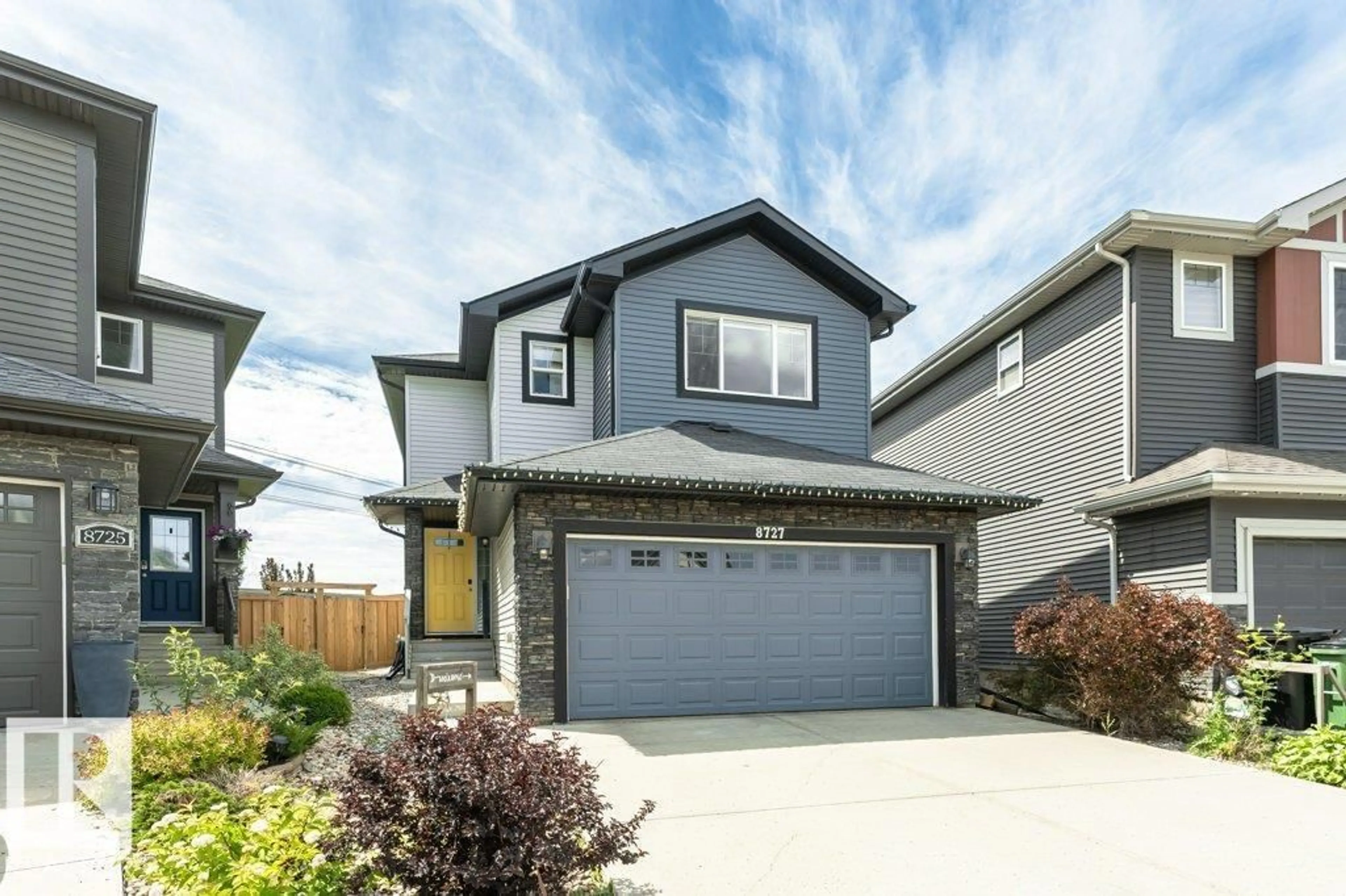 Home with vinyl exterior material, street for 8727 CARSON WY, Edmonton Alberta T6W0L7
