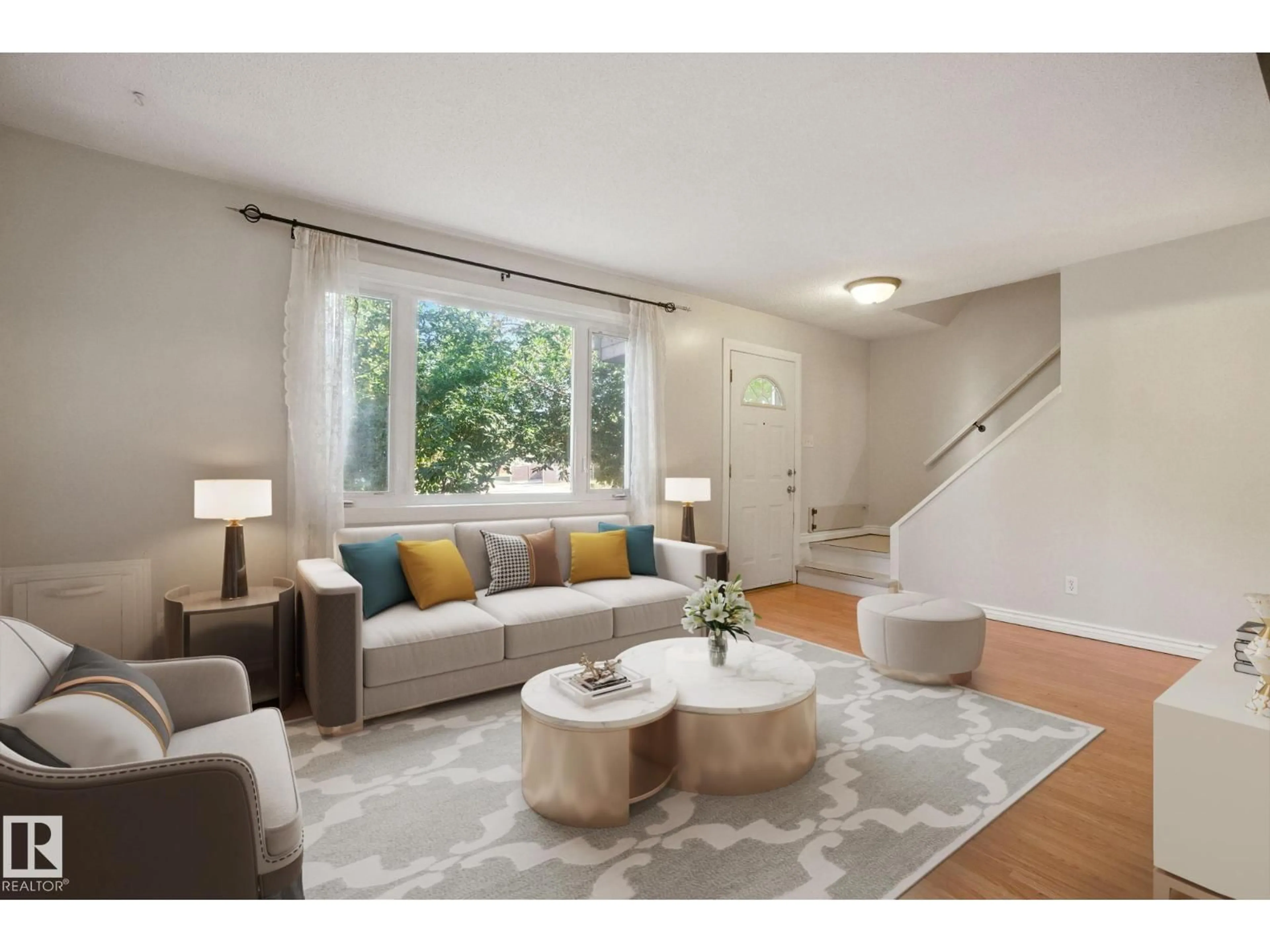 Living room with furniture, unknown for 7F CALLINGWOOD CO, Edmonton Alberta T5T0H5