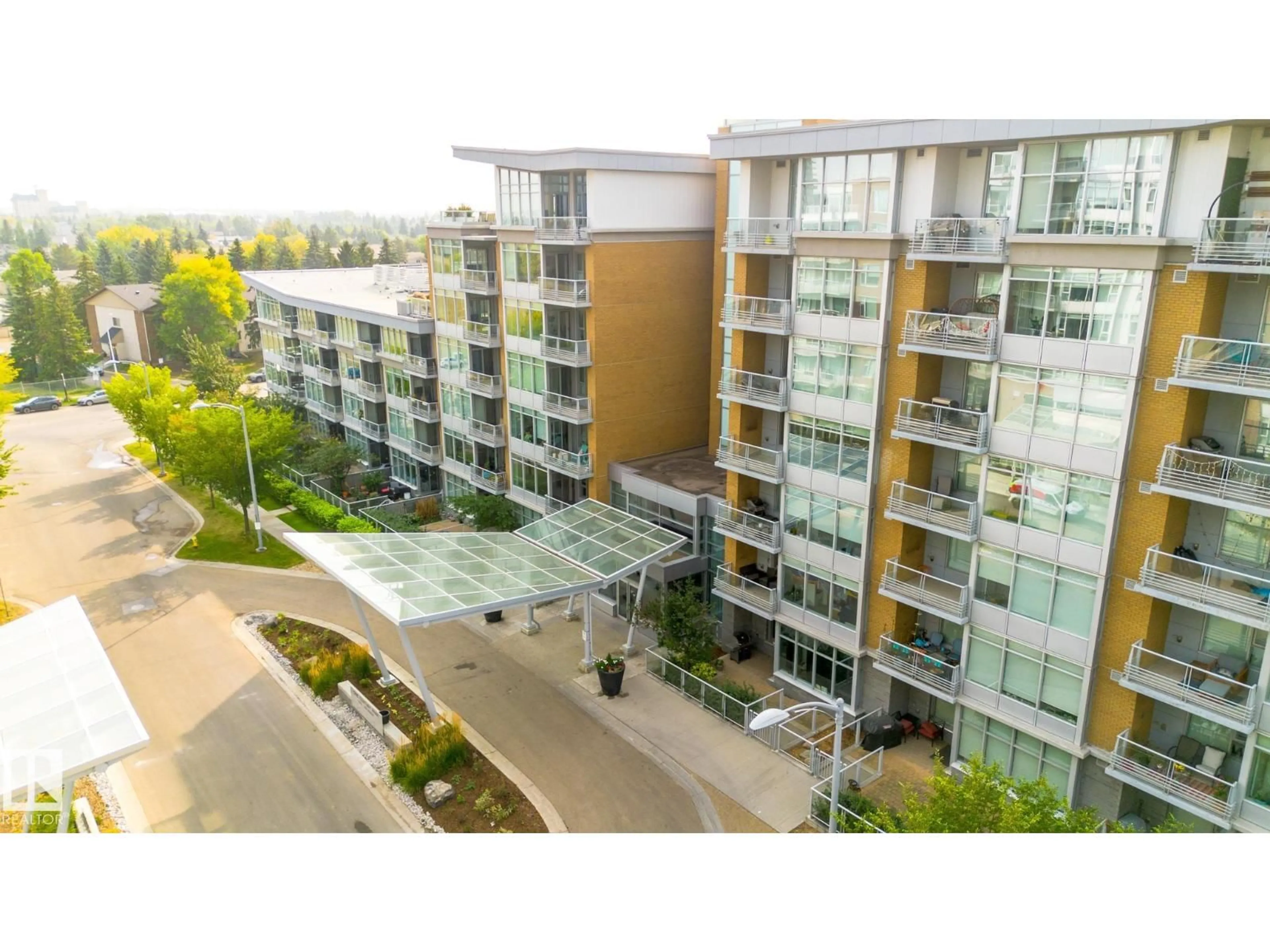 A pic from outside/outdoor area/front of a property/back of a property/a pic from drone, city buildings view from balcony for #201 - 2510 109 ST, Edmonton Alberta T6H2X1