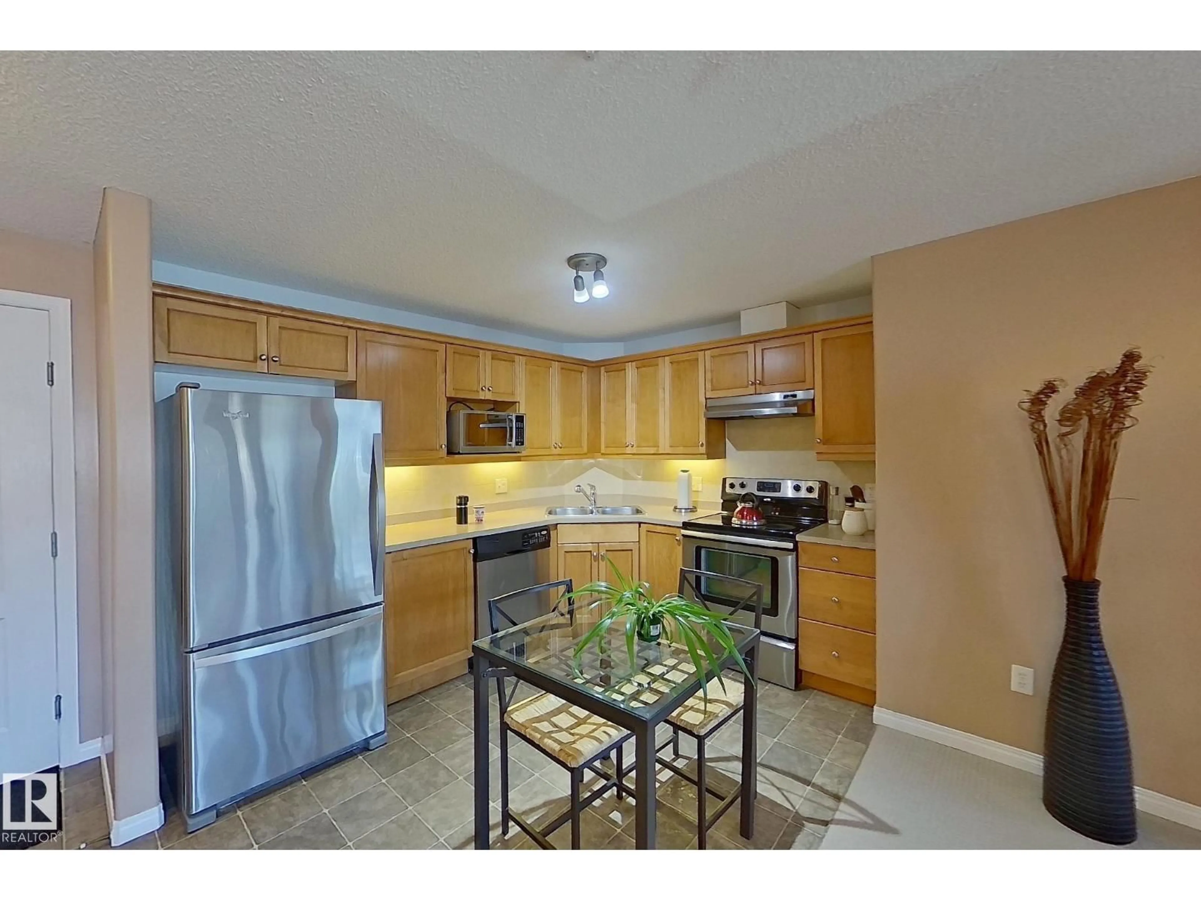 Standard kitchen, ceramic/tile floor for #338 - 1520 HAMMOND GATE, Edmonton Alberta T6M0J4
