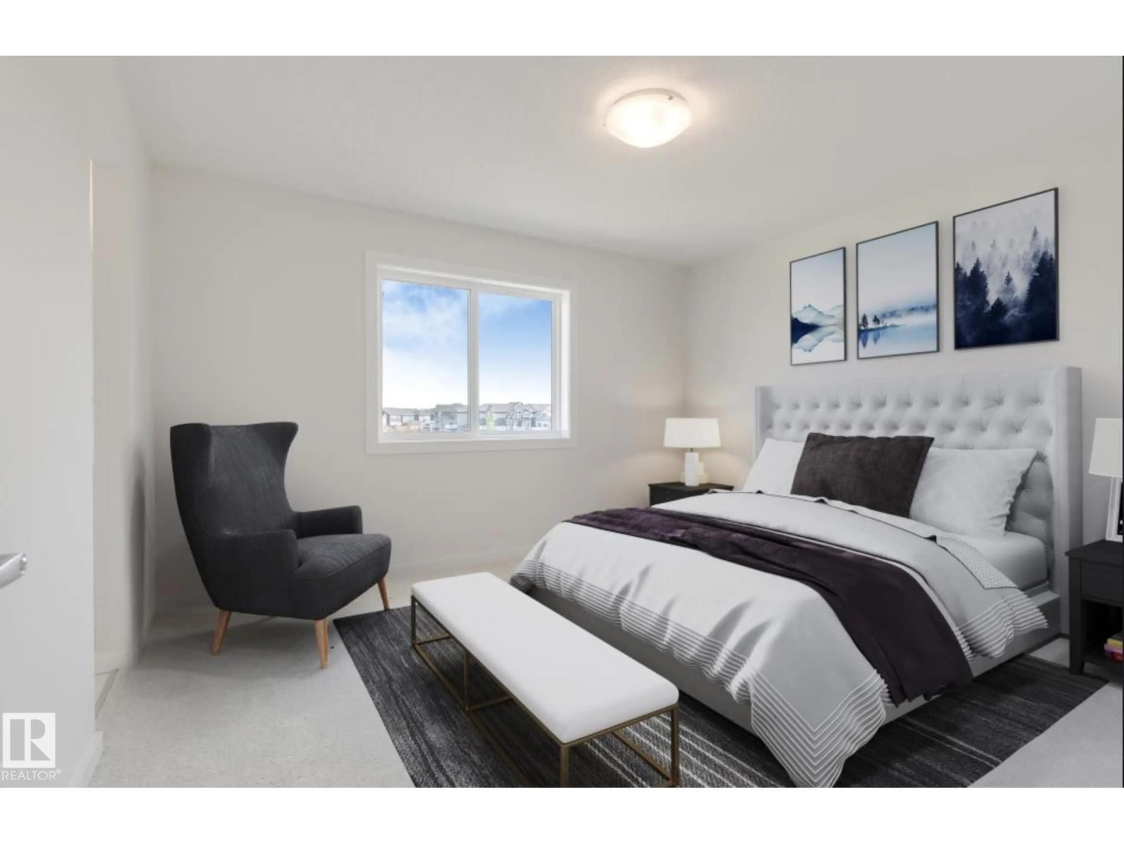 Bedroom with bed, unknown for 58 RHEA CR, St. Albert Alberta T8N8C8