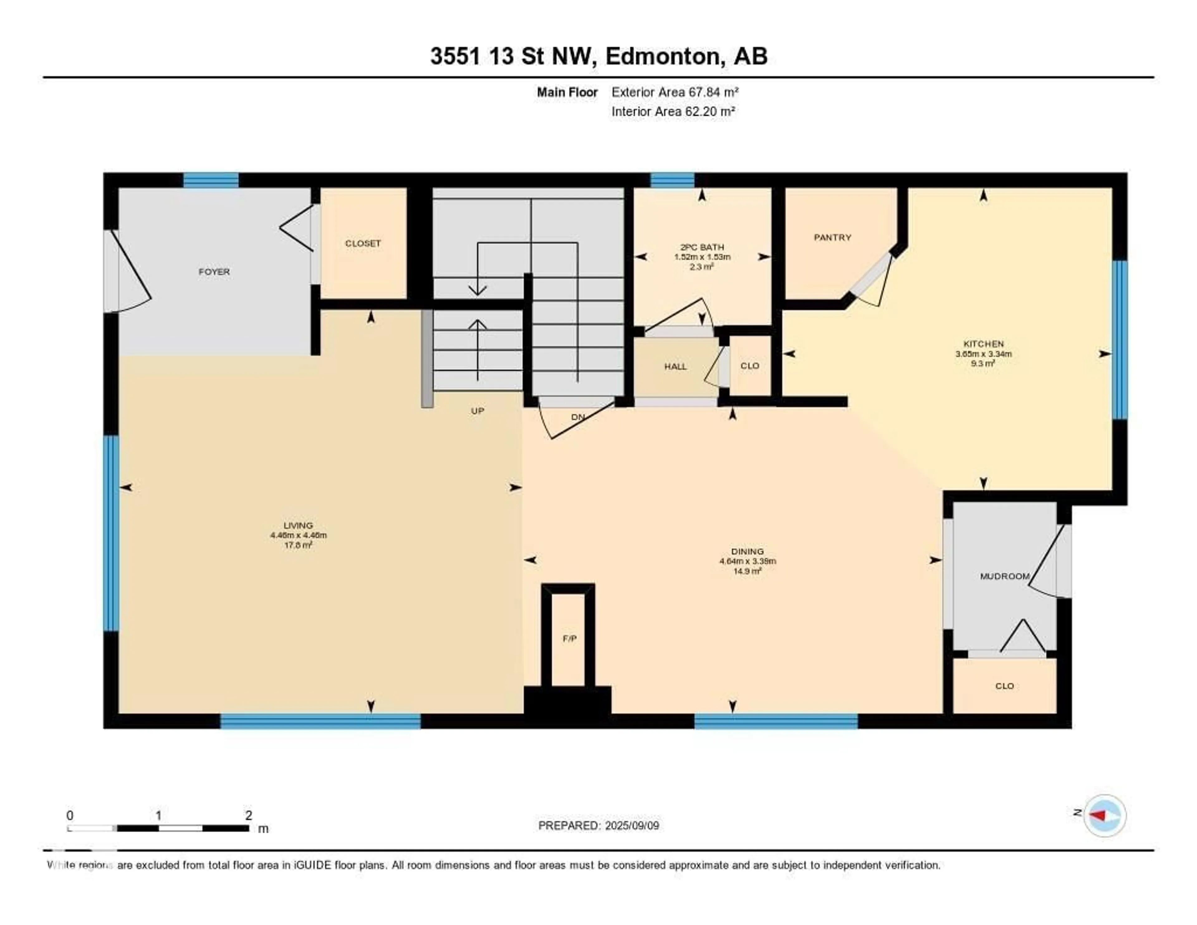 Floor plan for NW - 3551 13 ST, Edmonton Alberta T6T0J4