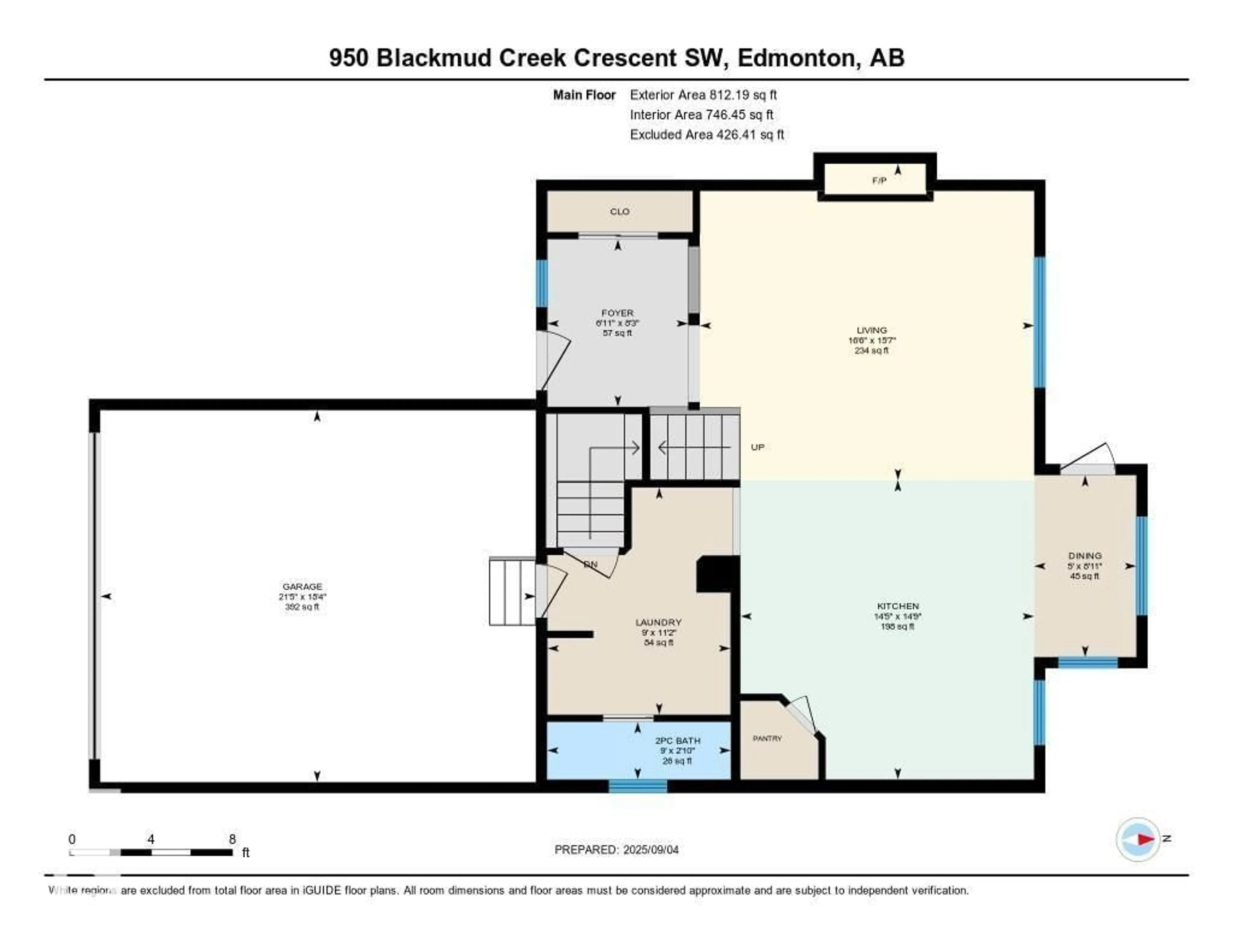Floor plan for 950 BLACKMUD CREEK CR, Edmonton Alberta T6W1J3