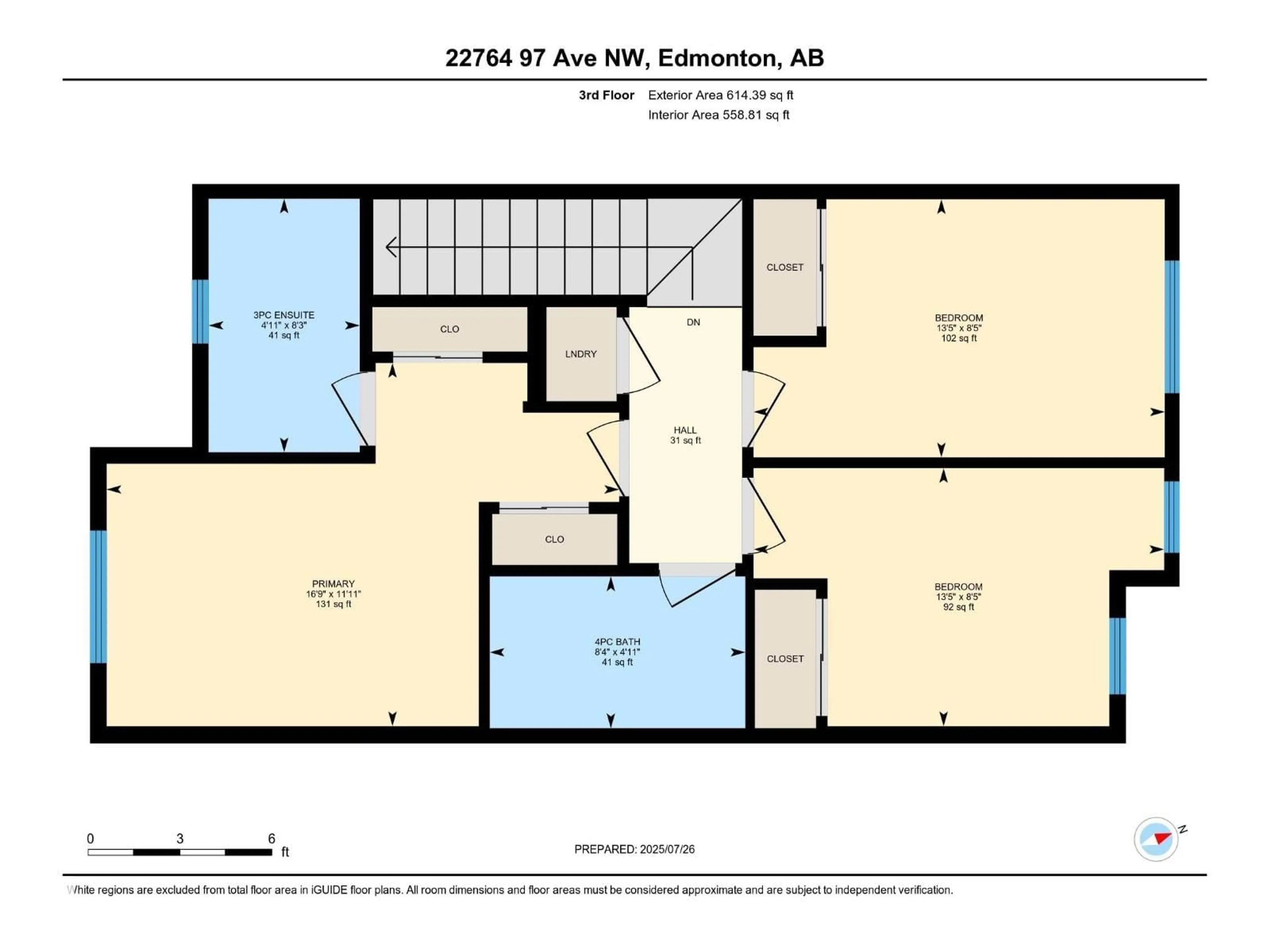 Floor plan for 2620 - 410 MILL WOODS E NW, Edmonton Alberta T6L5K6