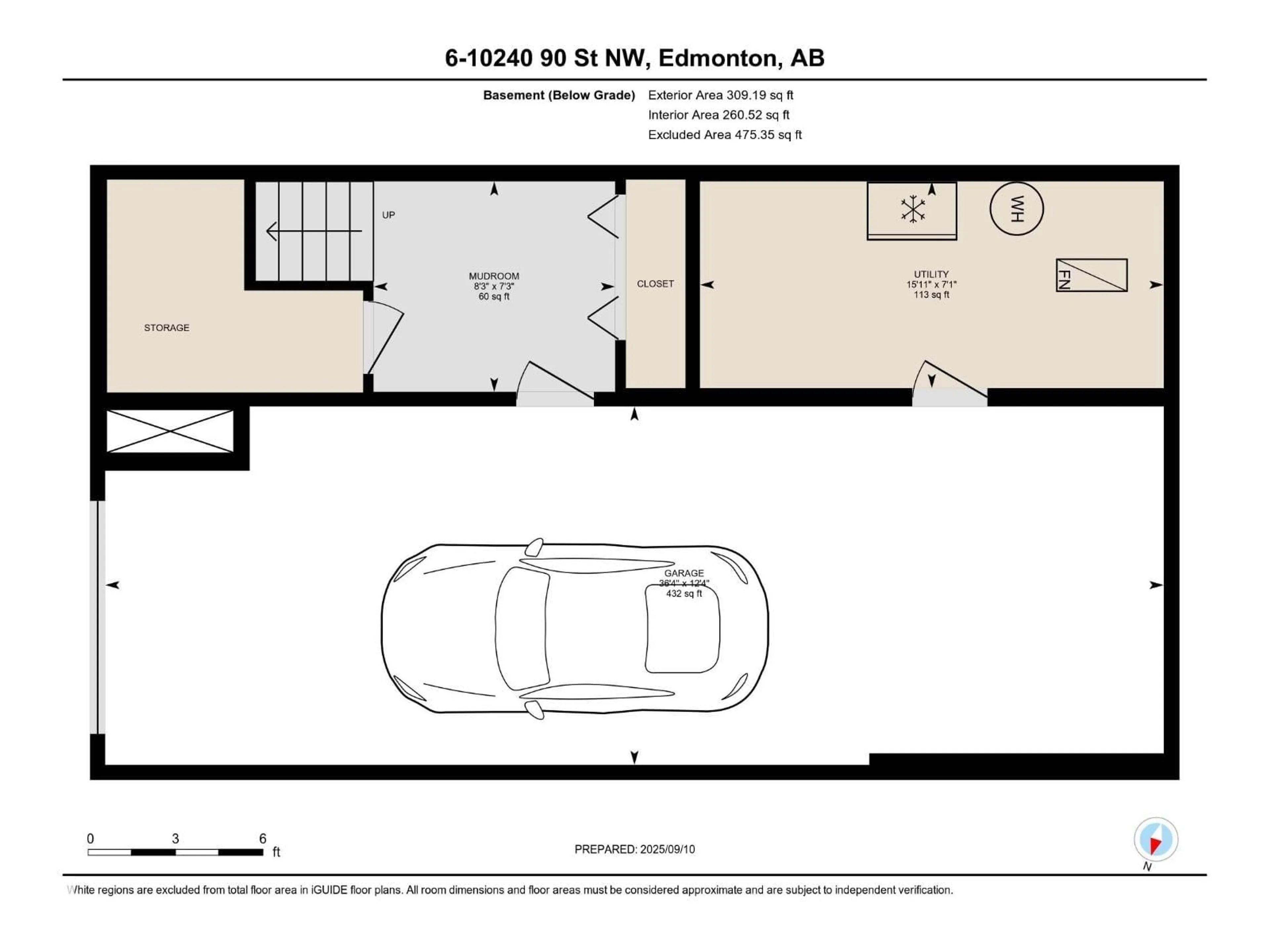 Floor plan for #6 - 10240 90 ST, Edmonton Alberta T5H1S1