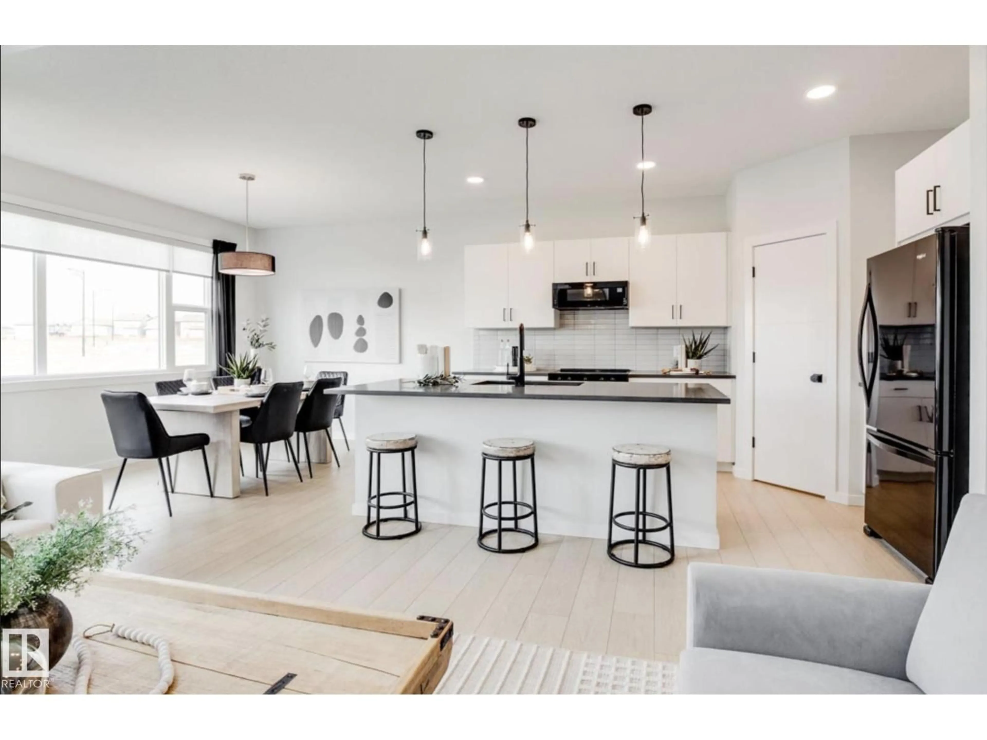 Open concept kitchen, ceramic/tile floor for 6923 51 AV, Beaumont Alberta T4X3E4