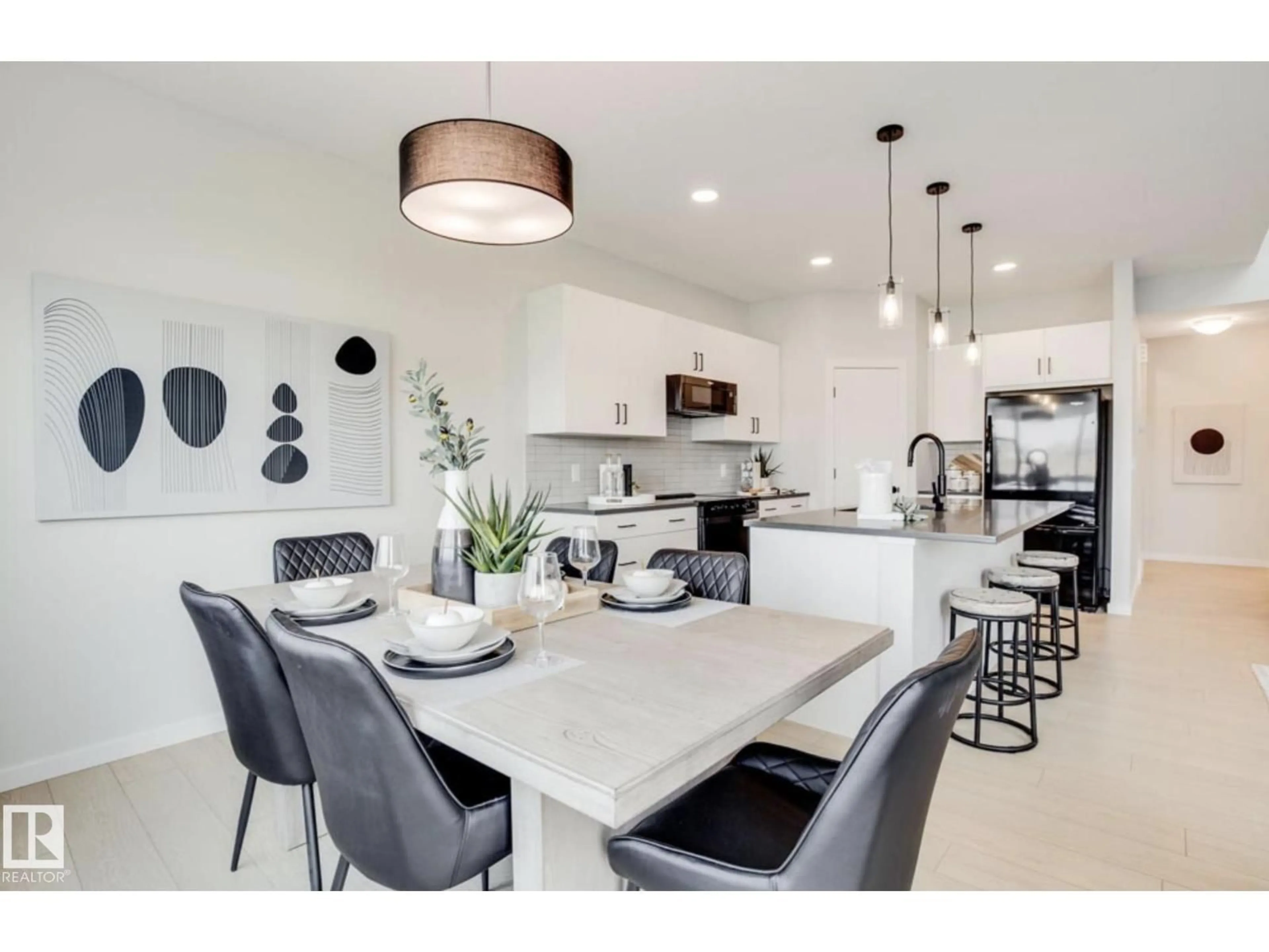 Open concept kitchen, ceramic/tile floor for 6923 51 AV, Beaumont Alberta T4X3E4
