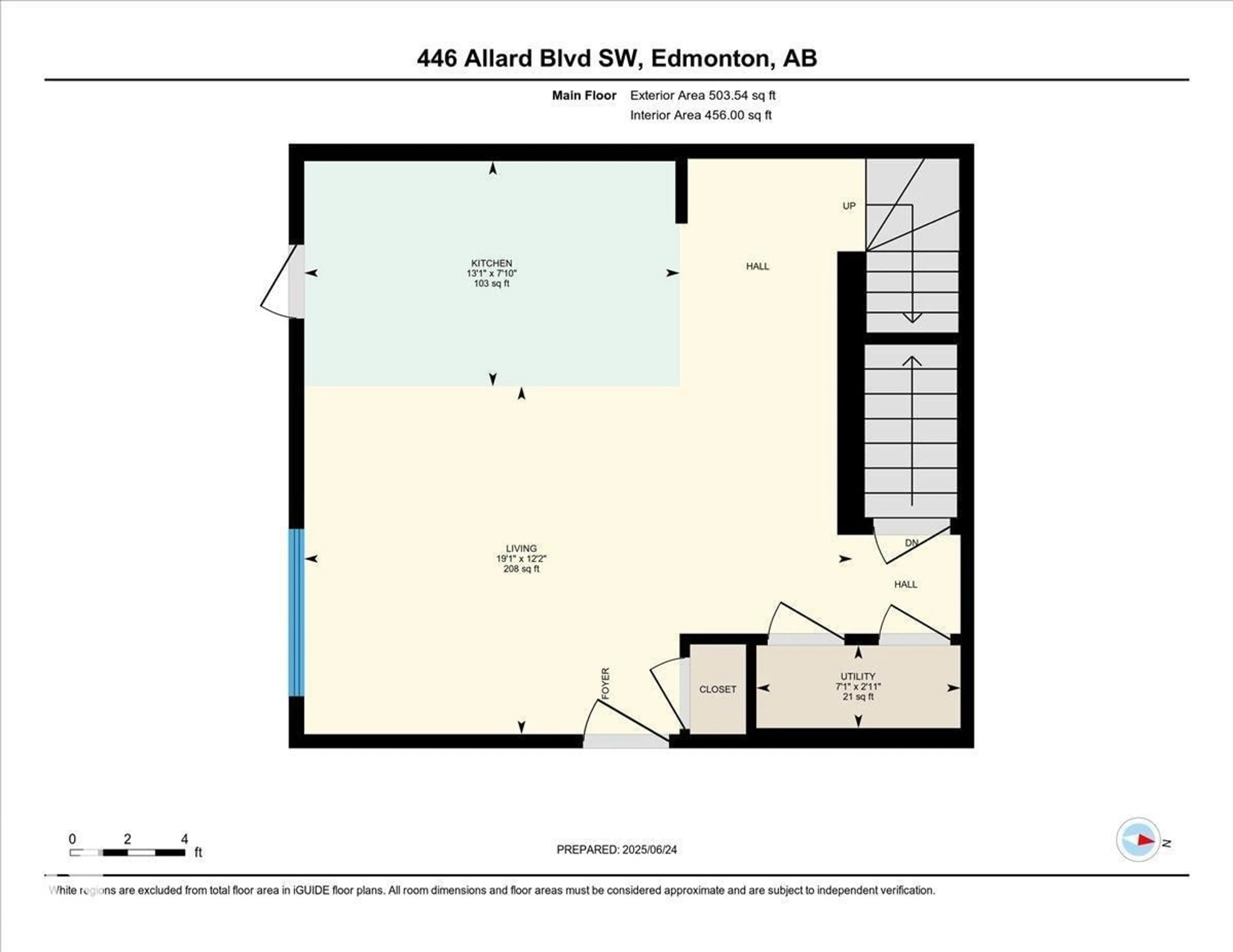 Floor plan for 446 - 65 ALLARD BV, Edmonton Alberta T6W3S7