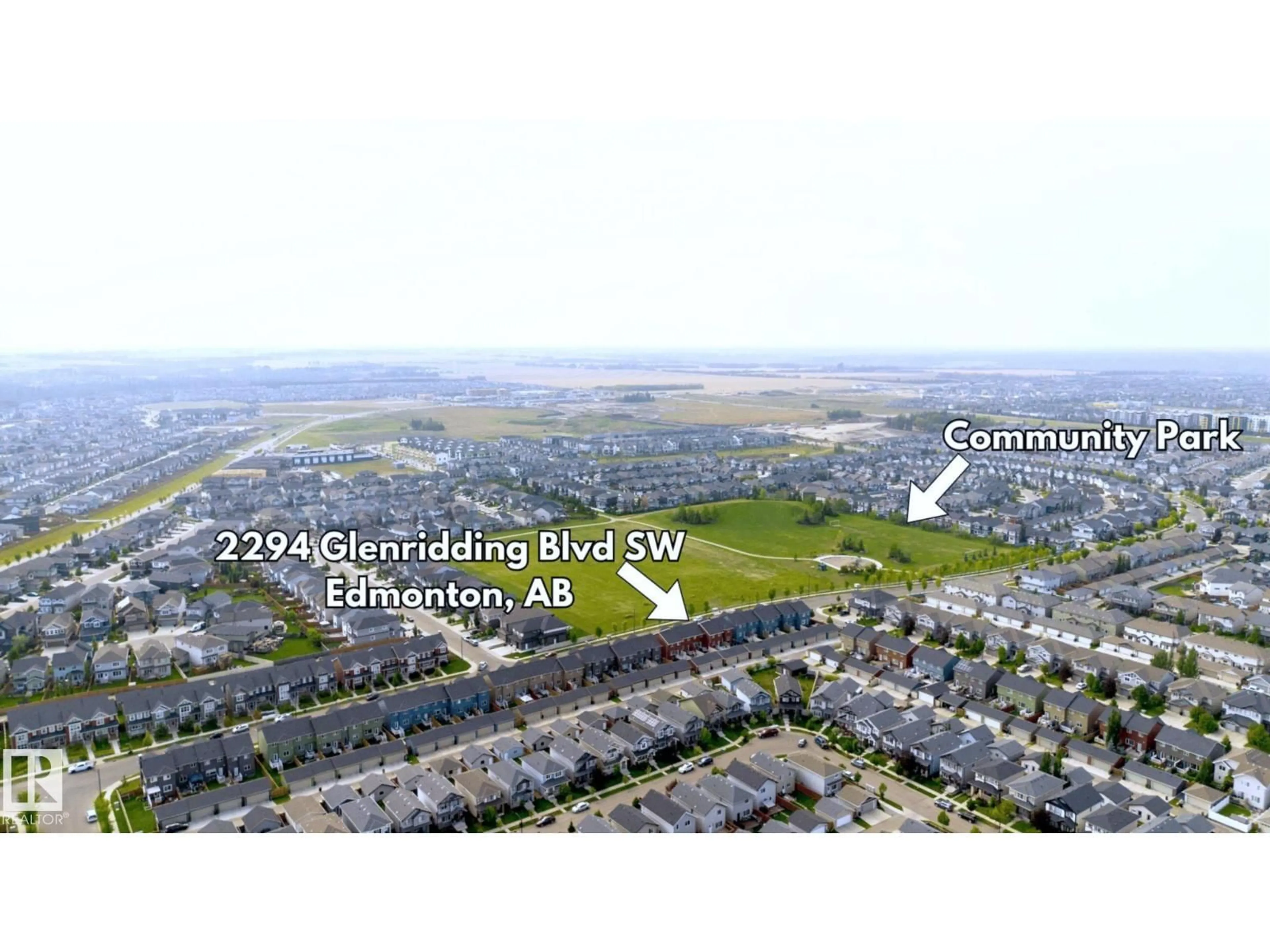 A pic from outside/outdoor area/front of a property/back of a property/a pic from drone, mountain view for 2294 GLENRIDDING BV, Edmonton Alberta T6W3P5