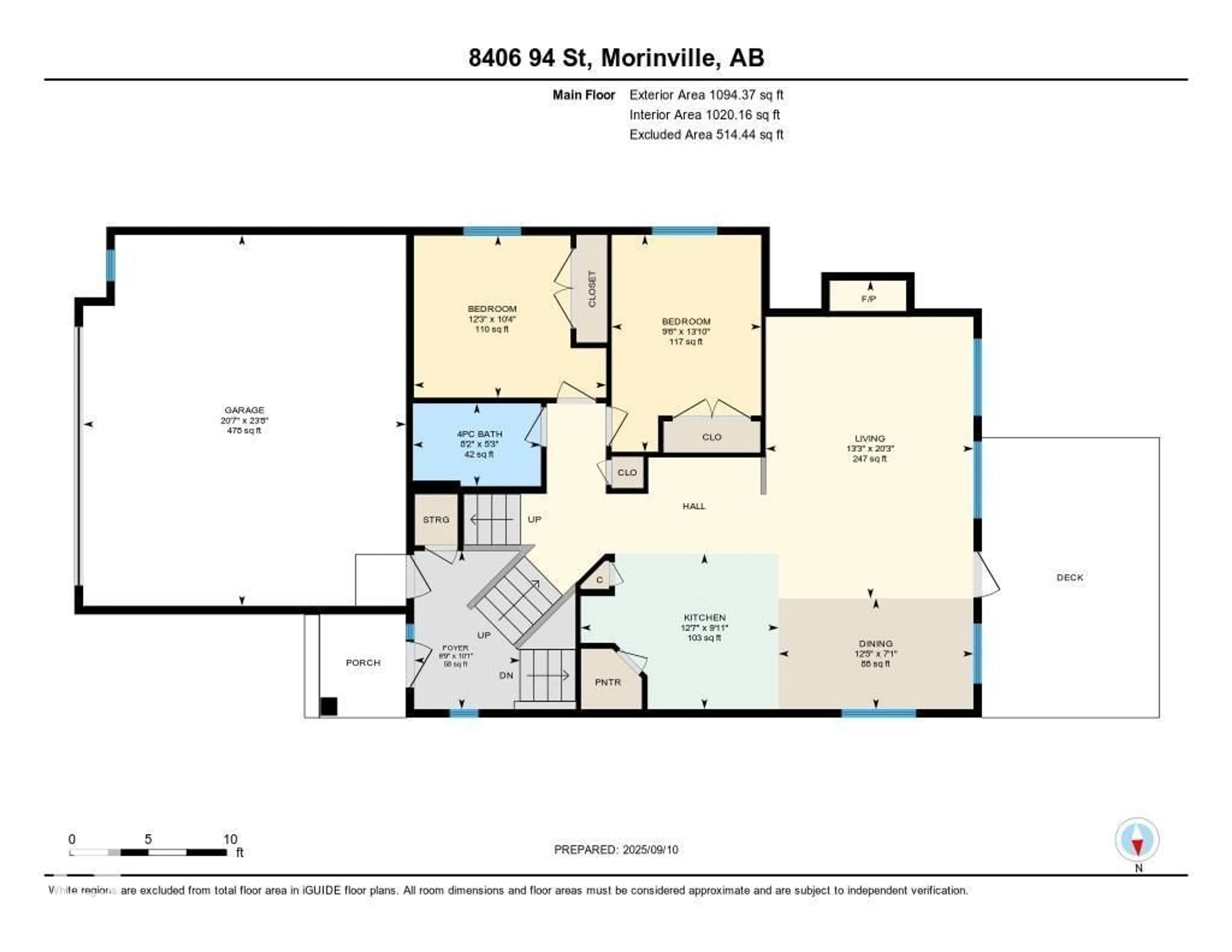 Floor plan for 8406 94 ST, Morinville Alberta T8R0E5