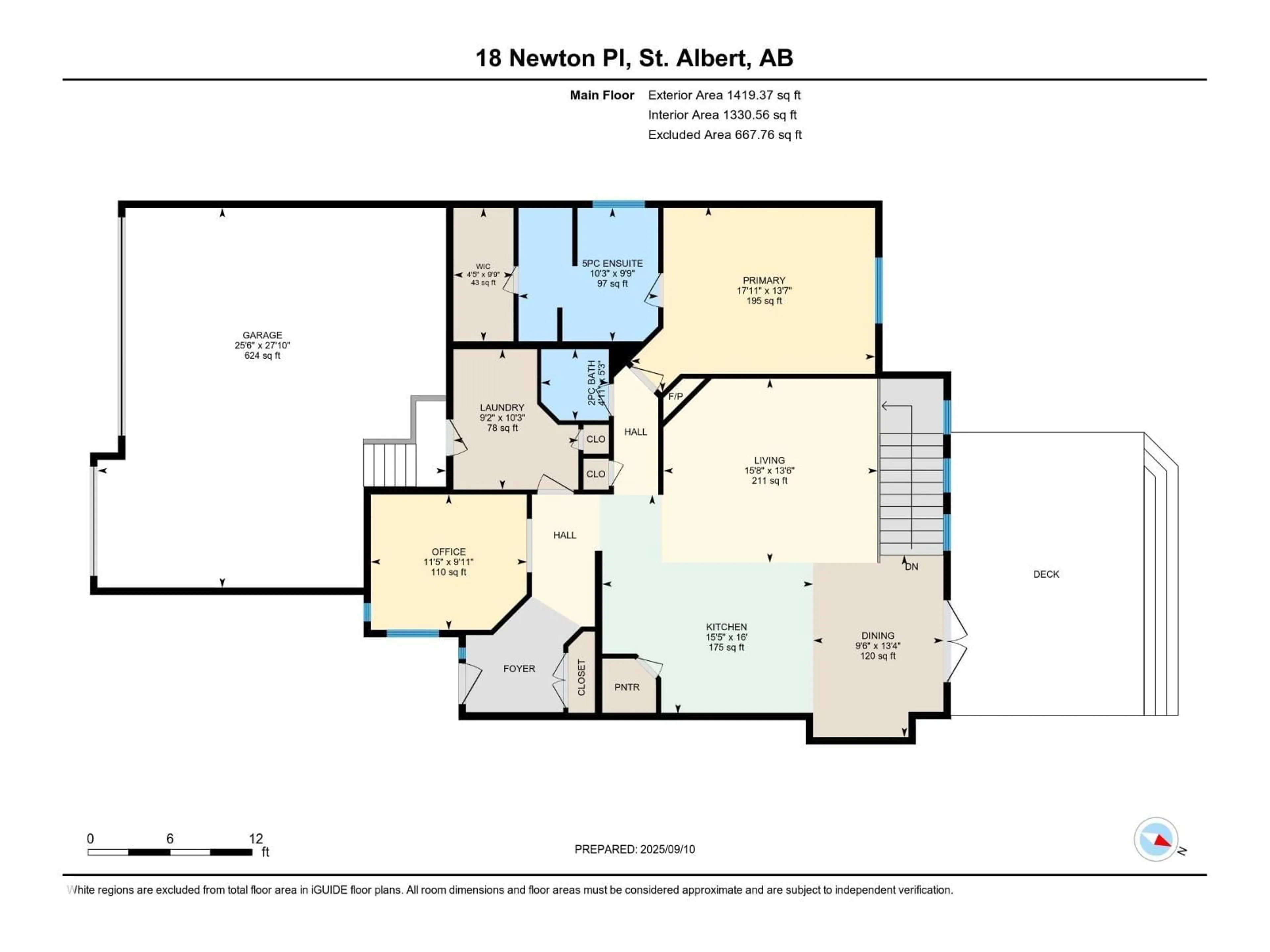 Floor plan for 18 NEWTON PL, St. Albert Alberta T8N3V8