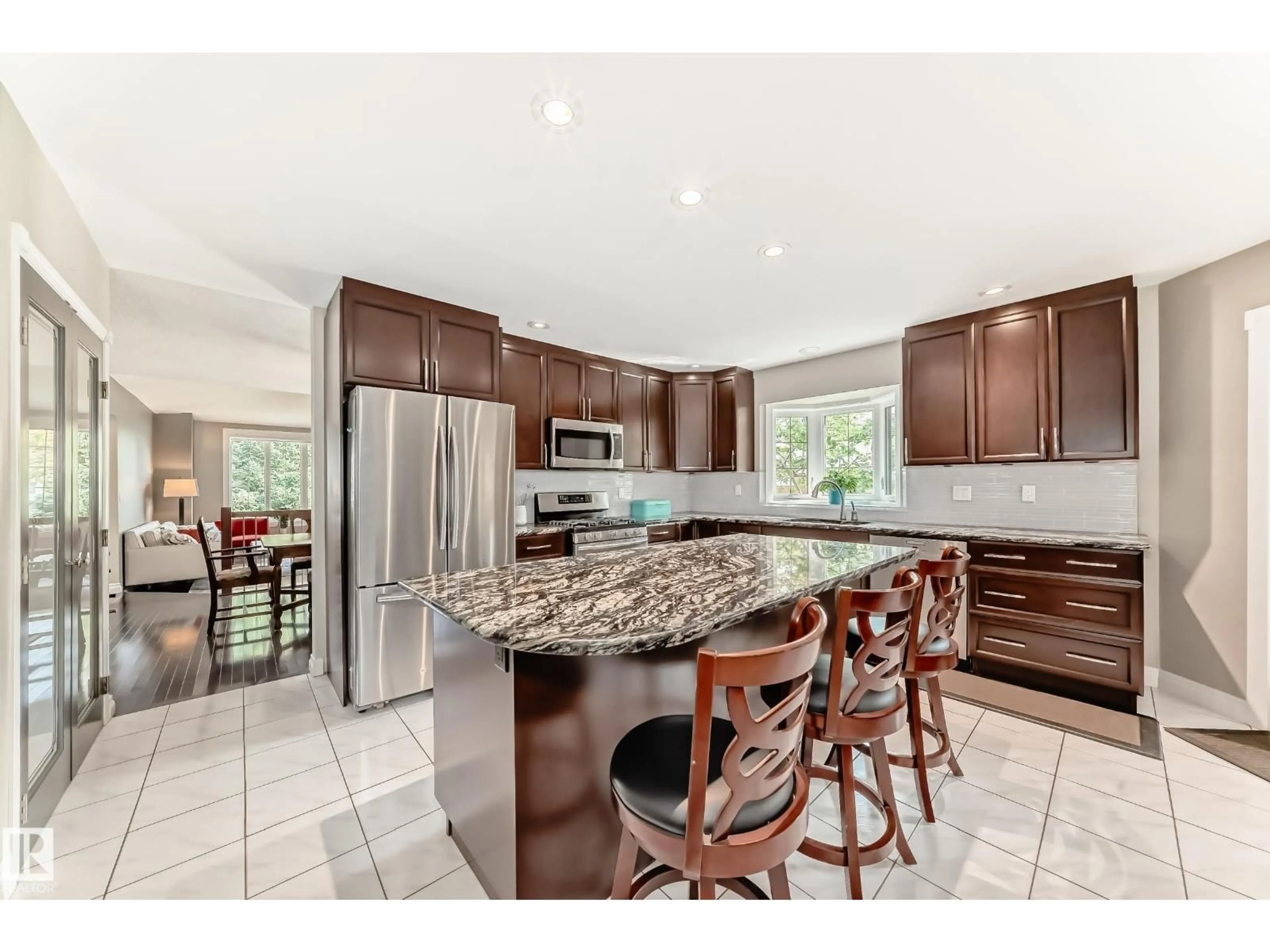 Open concept kitchen, ceramic/tile floor for 9 EMPIRE, St. Albert Alberta T8N5X5